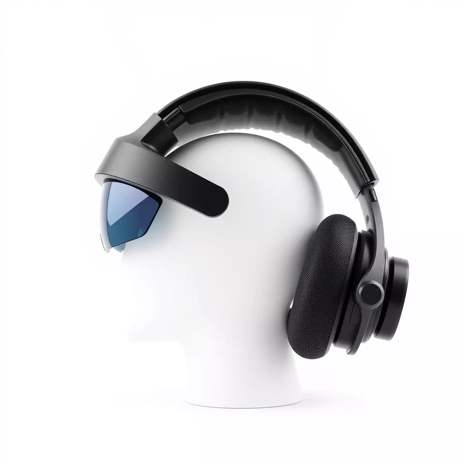 VR Headset and Headphones Model Pack Low-poly 3D model_3