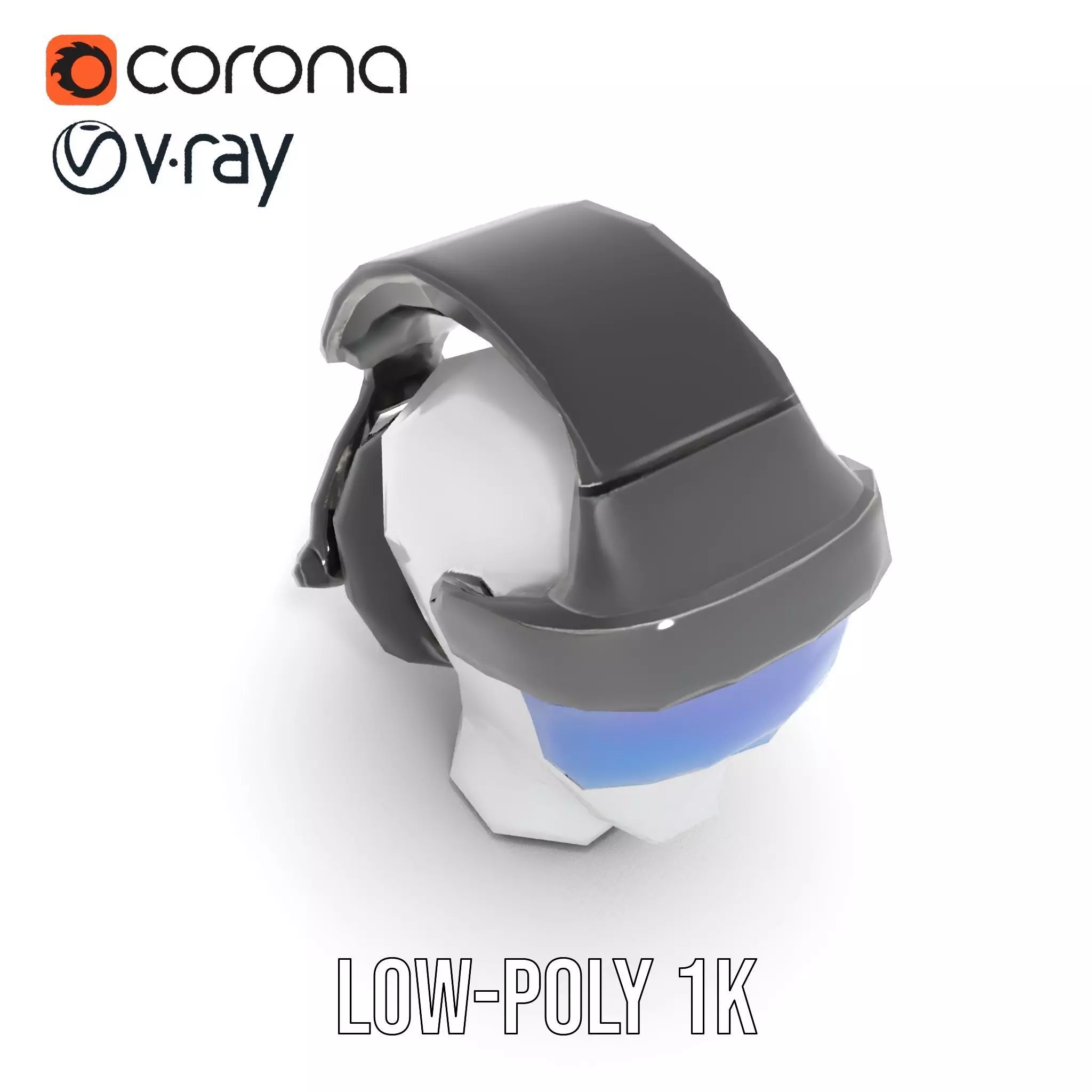 VR Headset and Headphones Model Pack Low-poly 3D model_18