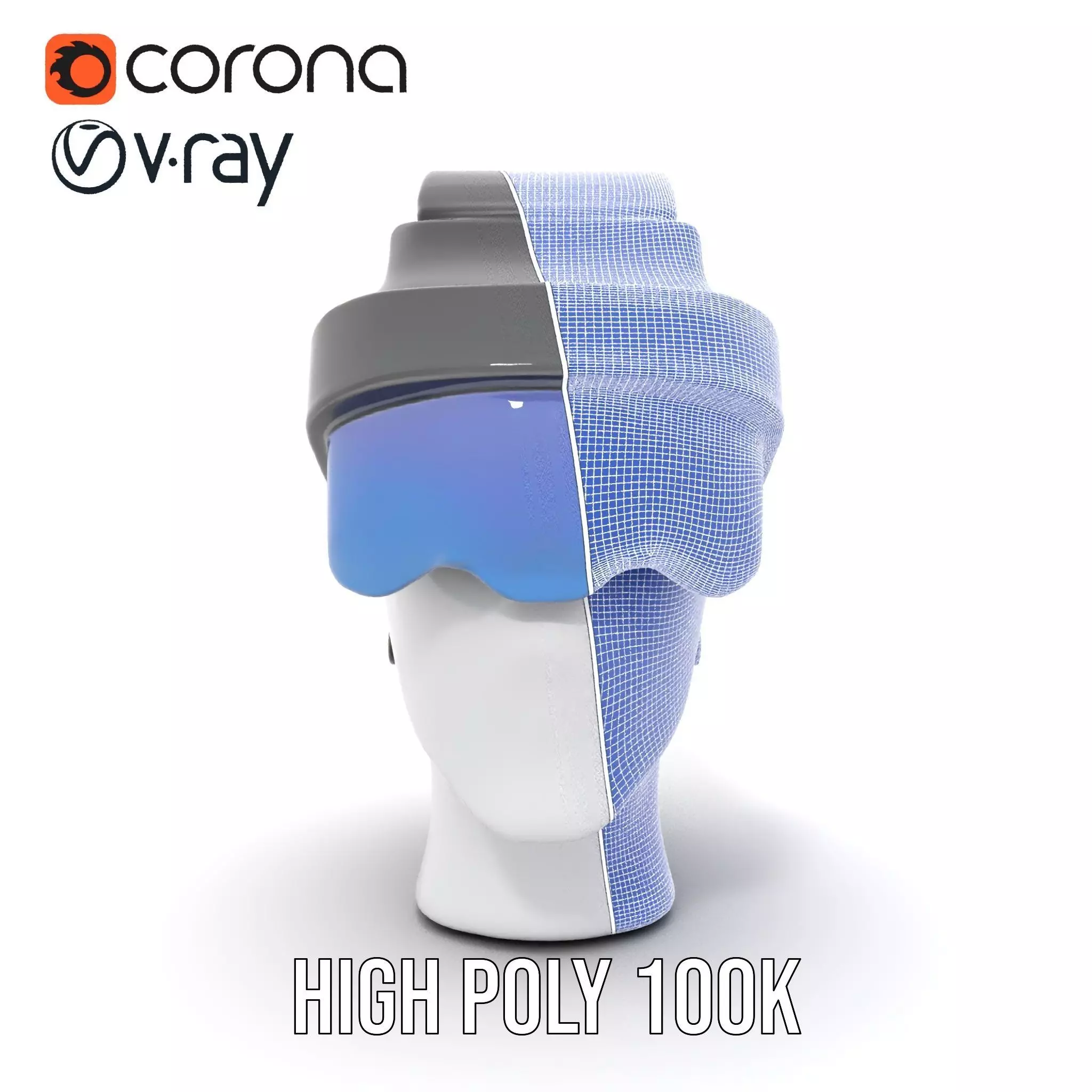 VR Headset and Headphones Model Pack Low-poly 3D model_35