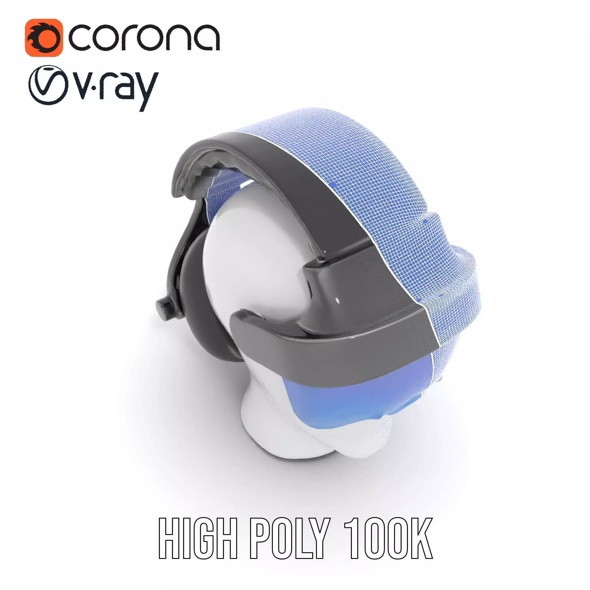 VR Headset and Headphones Model Pack Low-poly 3D model_27