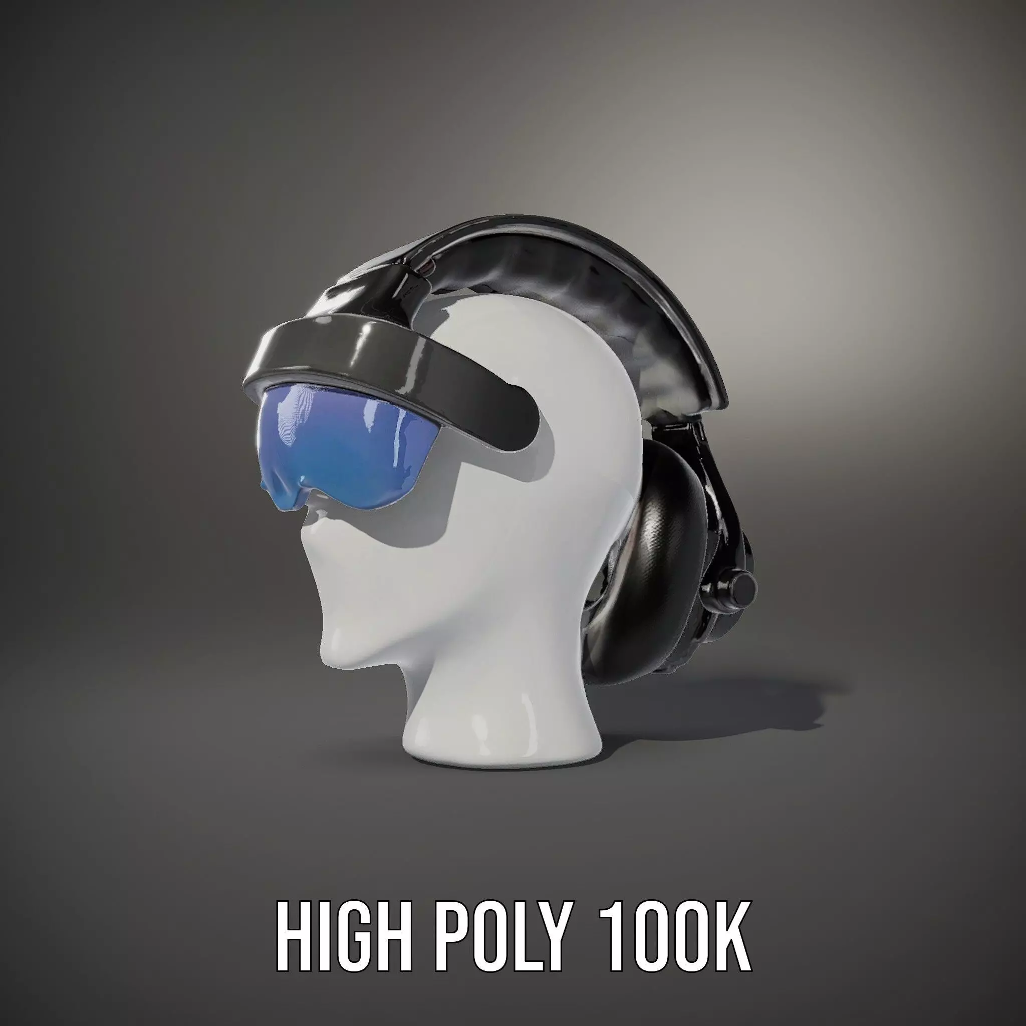 VR Headset and Headphones Model Pack Low-poly 3D model_11