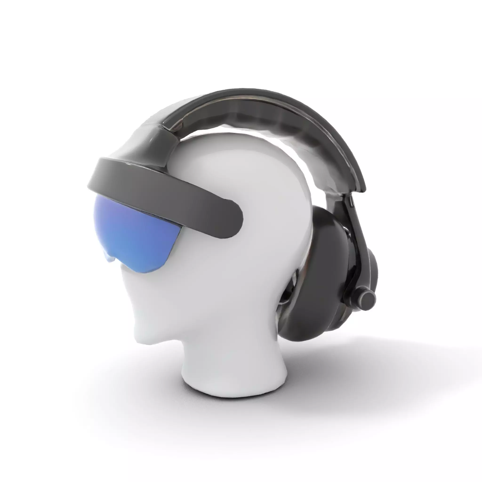 VR Headset and Headphones Model Pack Low-poly 3D model_7