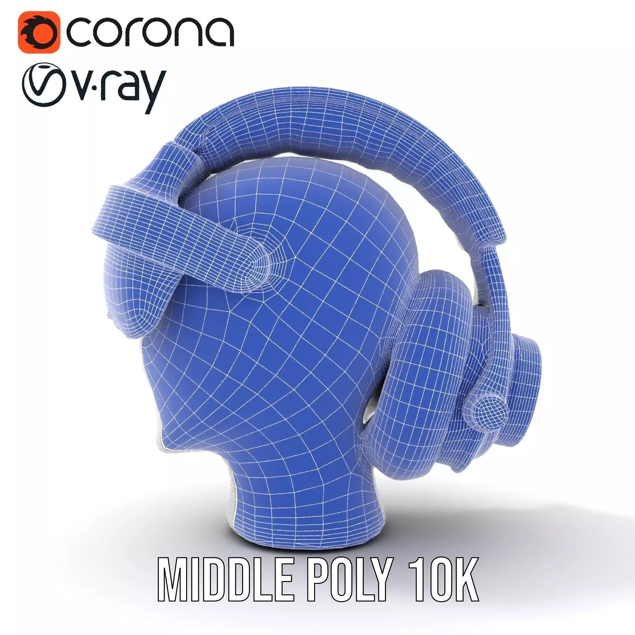 VR Headset and Headphones Model Pack Low-poly 3D model_28