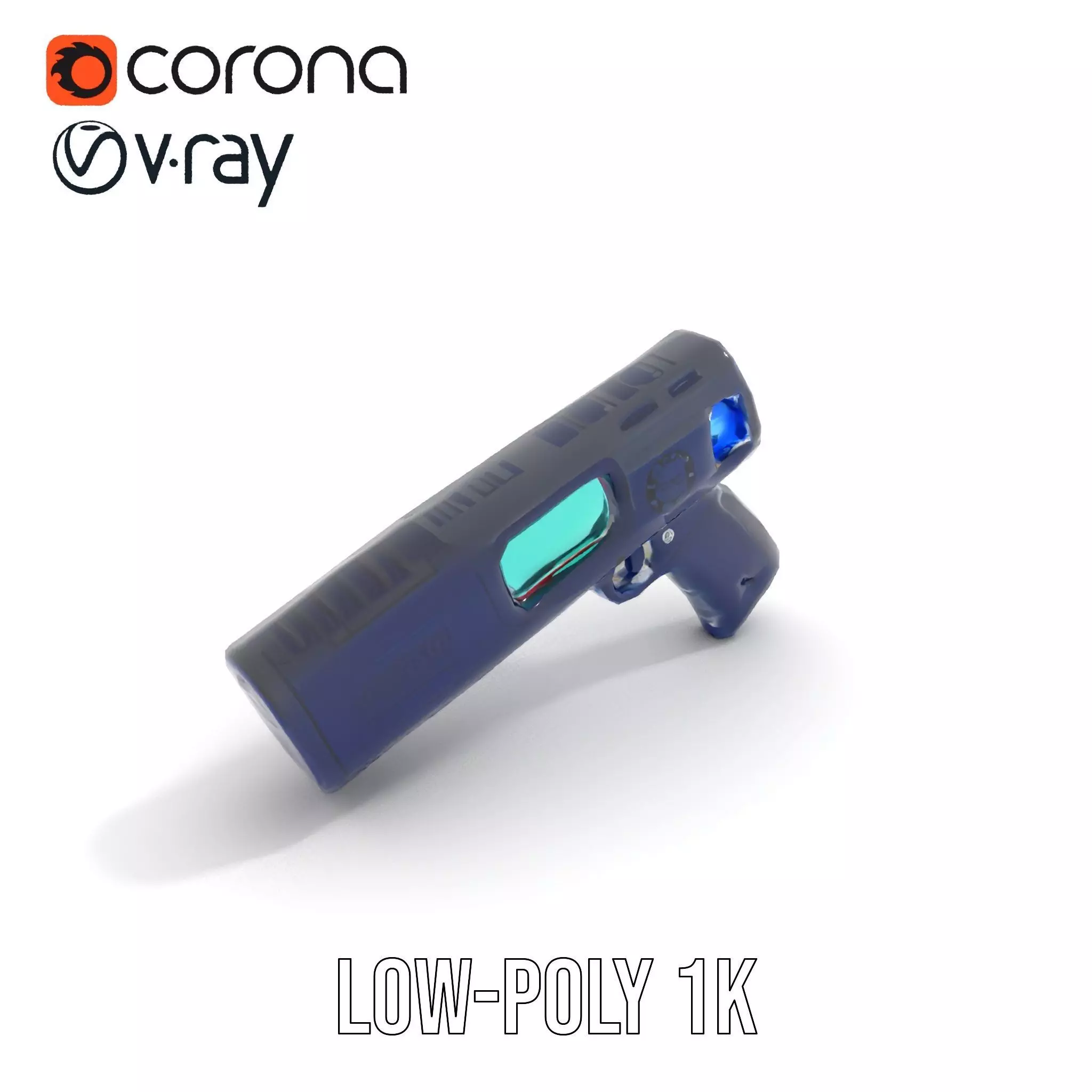 Futuristic SciFi Stun Gun Model Pack Low-poly 3D model_16