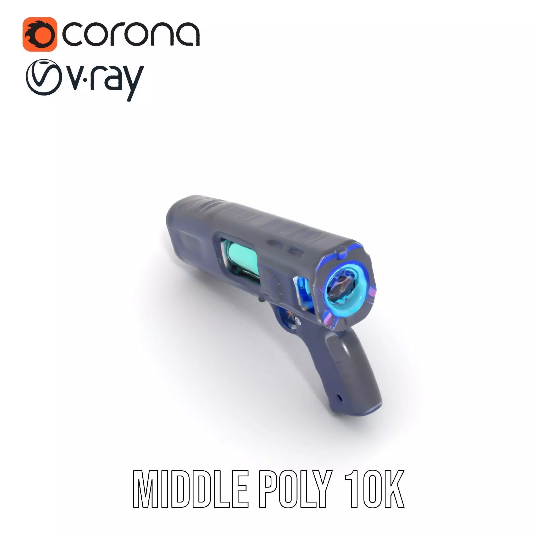 Futuristic SciFi Stun Gun Model Pack Low-poly 3D model_6