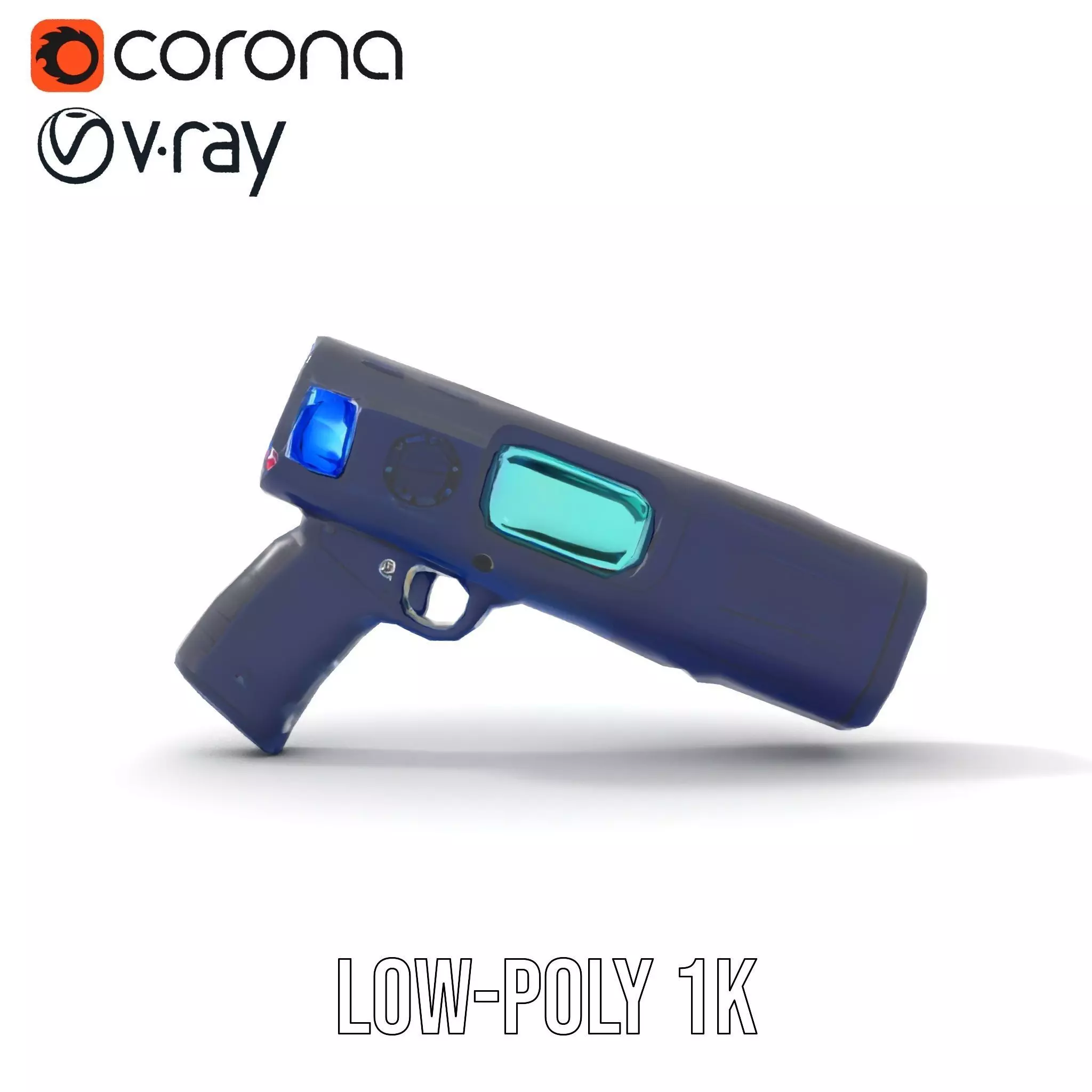 Futuristic SciFi Stun Gun Model Pack Low-poly 3D model_19
