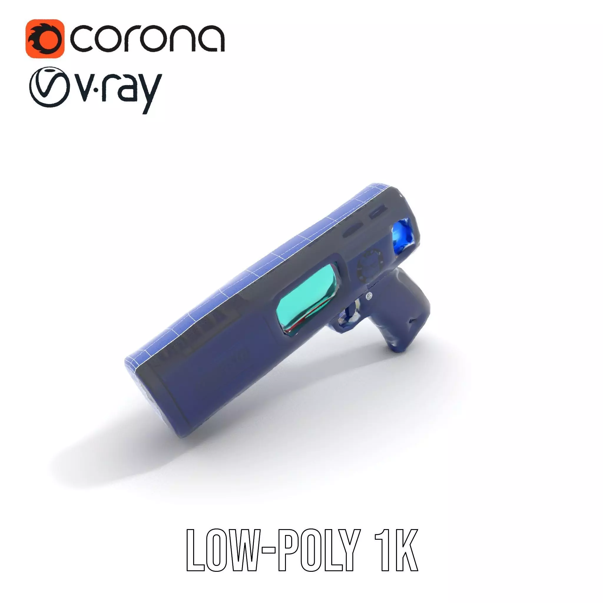 Futuristic SciFi Stun Gun Model Pack Low-poly 3D model_22
