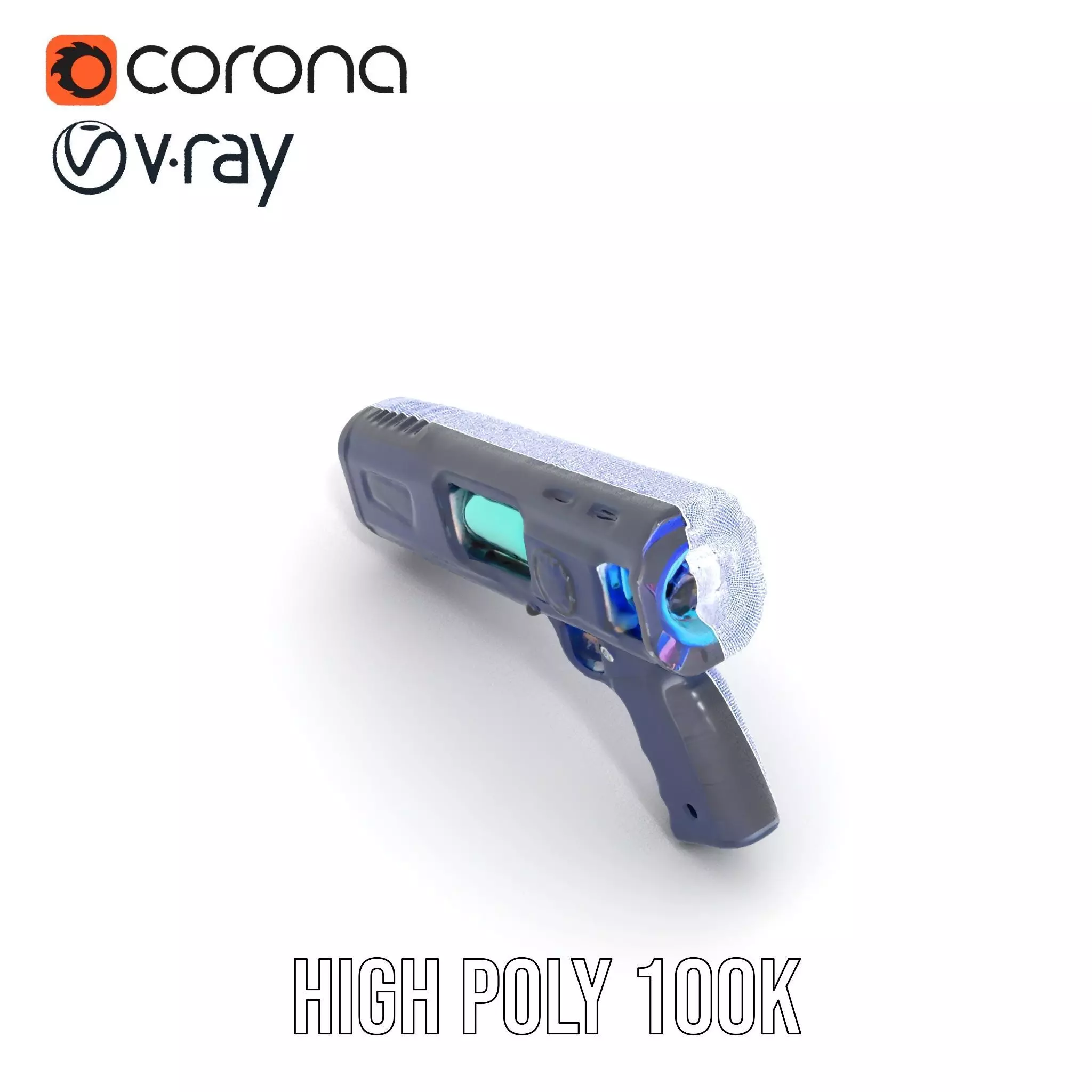 Futuristic SciFi Stun Gun Model Pack Low-poly 3D model_34