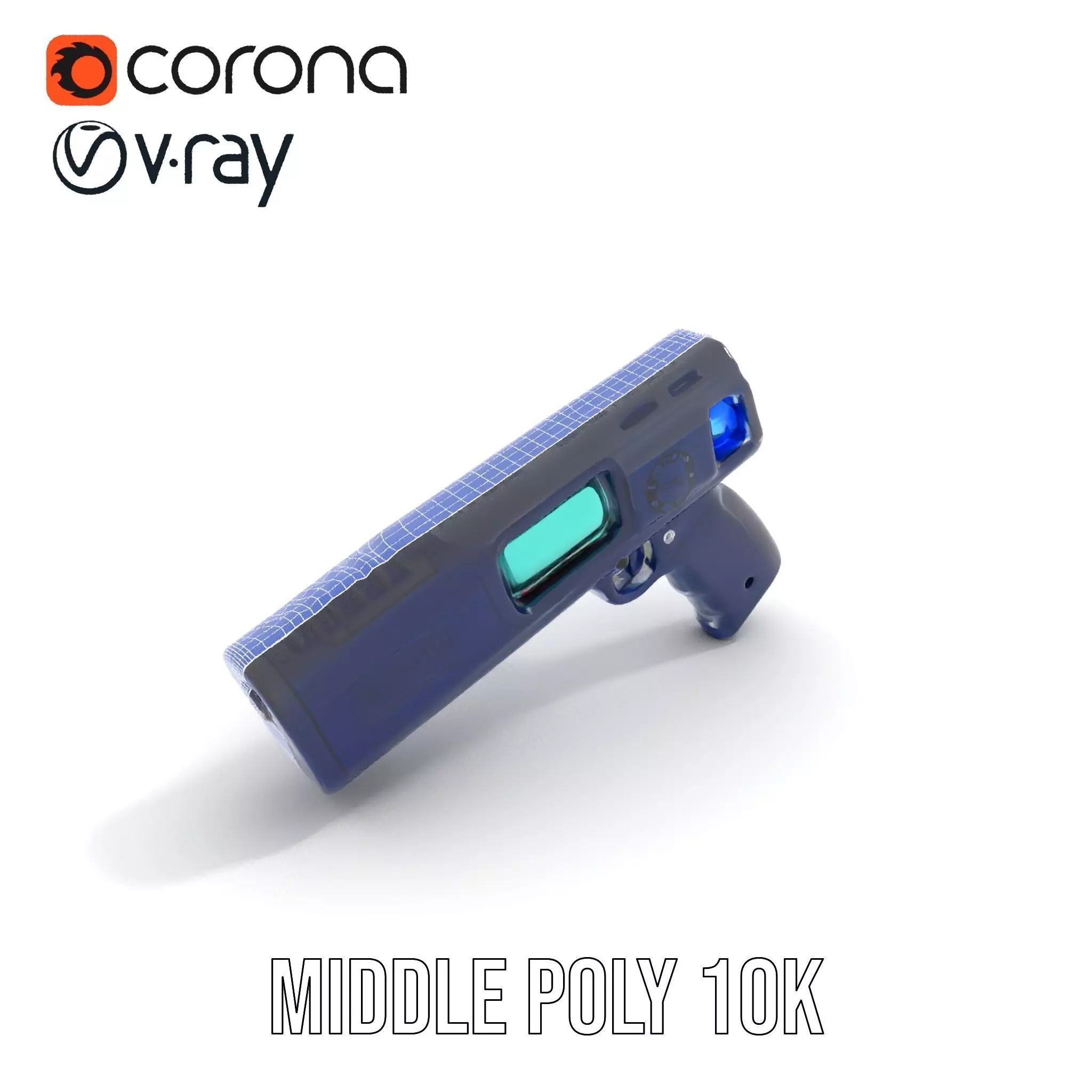 Futuristic SciFi Stun Gun Model Pack Low-poly 3D model_29