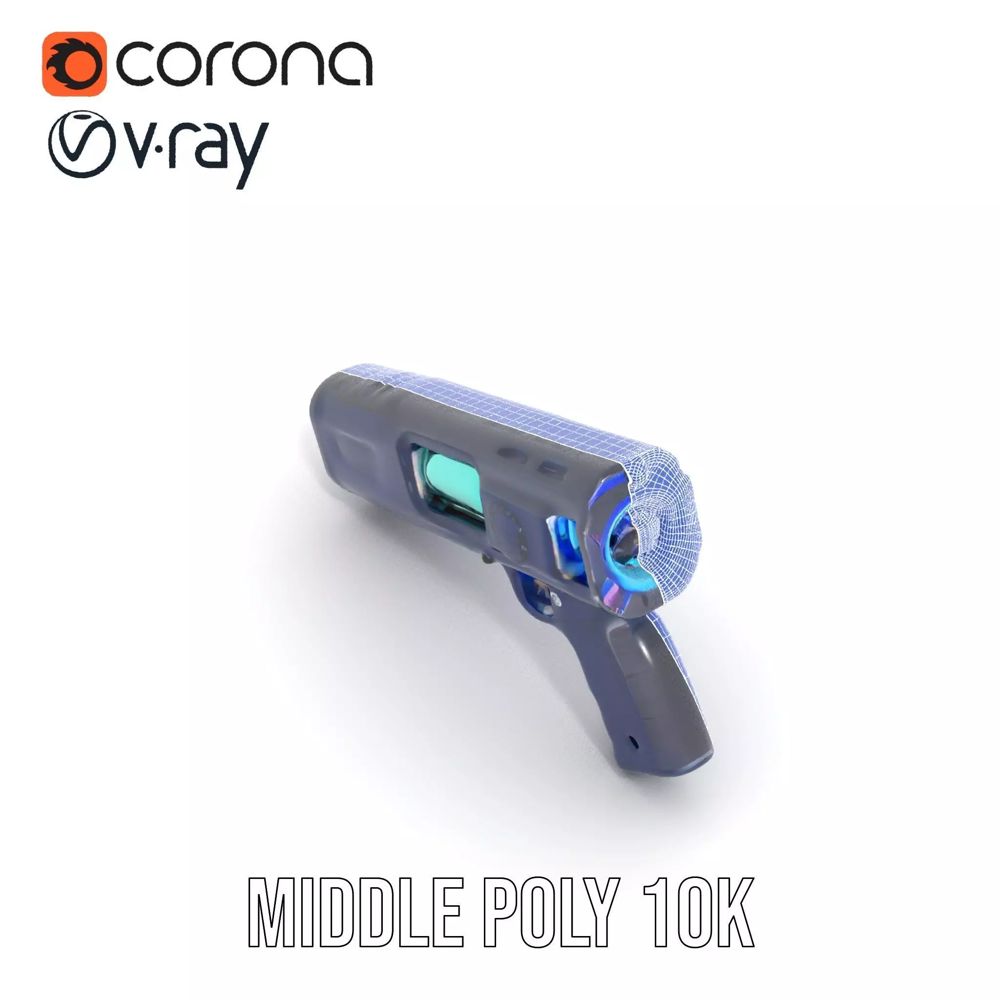 Futuristic SciFi Stun Gun Model Pack Low-poly 3D model_24