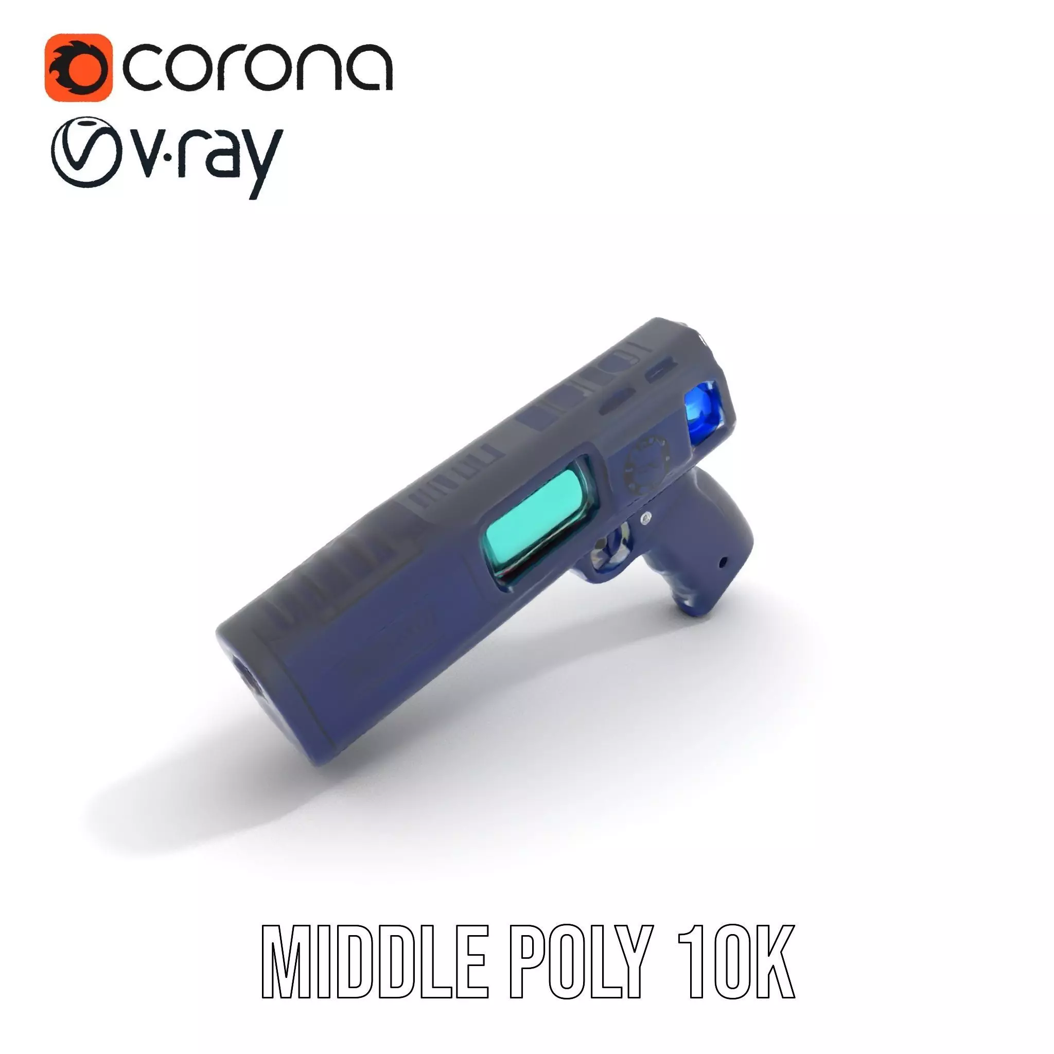 Futuristic SciFi Stun Gun Model Pack Low-poly 3D model_10