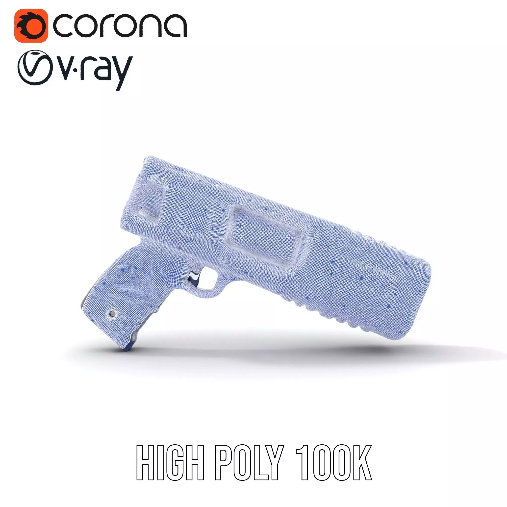 Futuristic SciFi Stun Gun Model Pack Low-poly 3D model_32