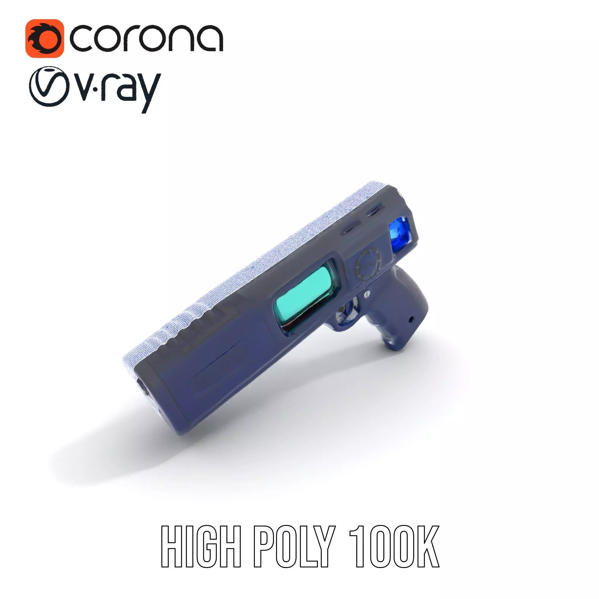 Futuristic SciFi Stun Gun Model Pack Low-poly 3D model_31