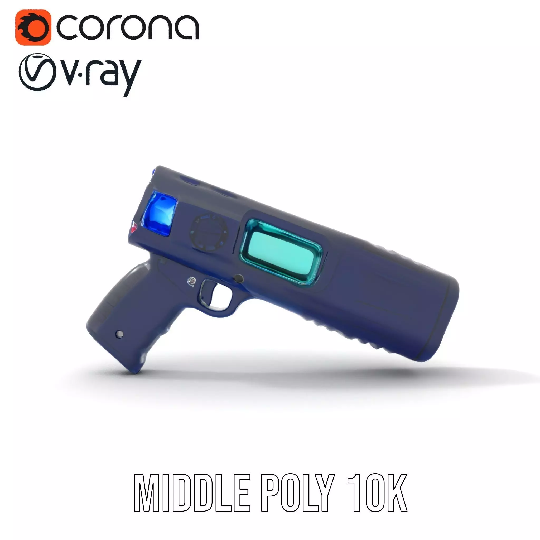 Futuristic SciFi Stun Gun Model Pack Low-poly 3D model_5