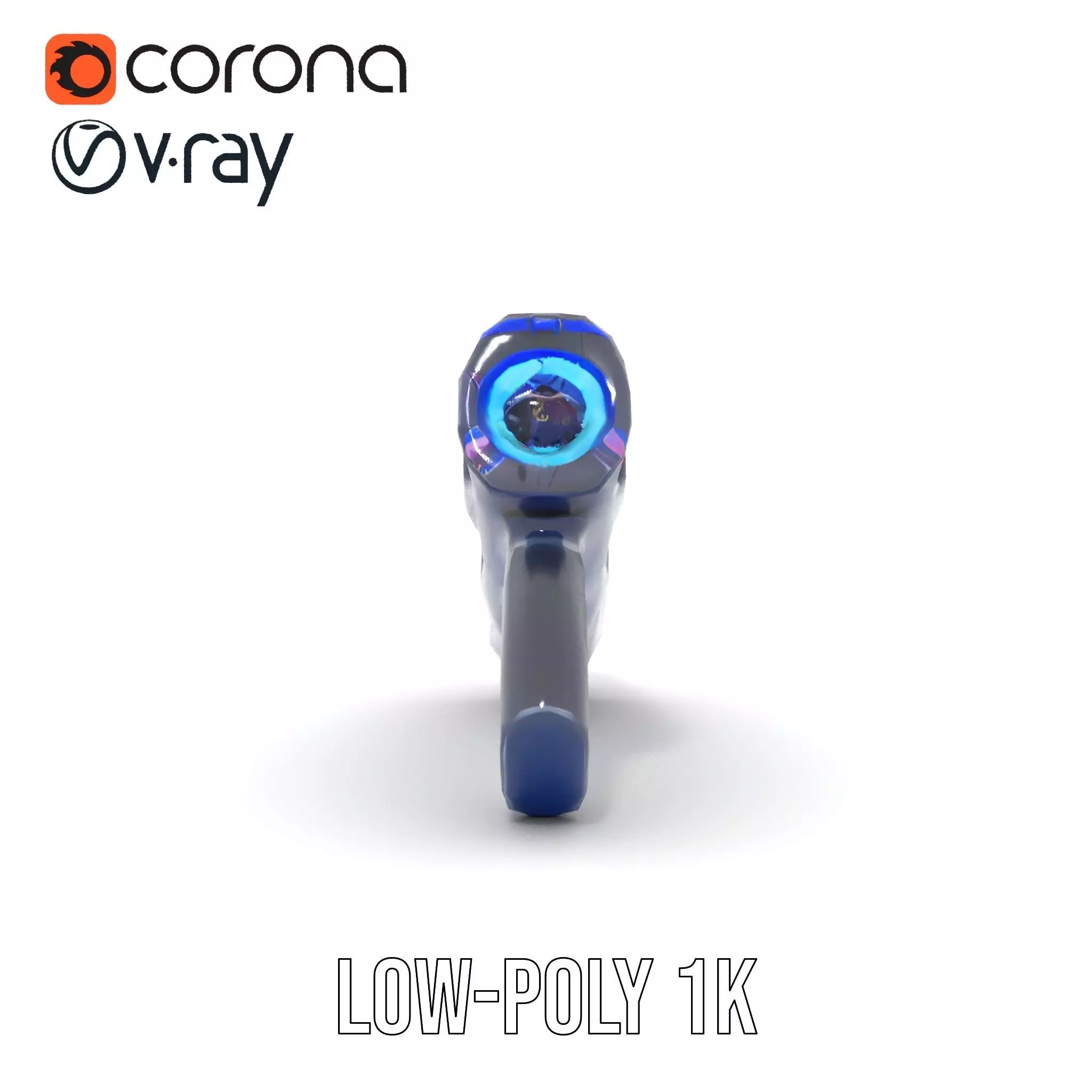 Futuristic SciFi Stun Gun Model Pack Low-poly 3D model_14