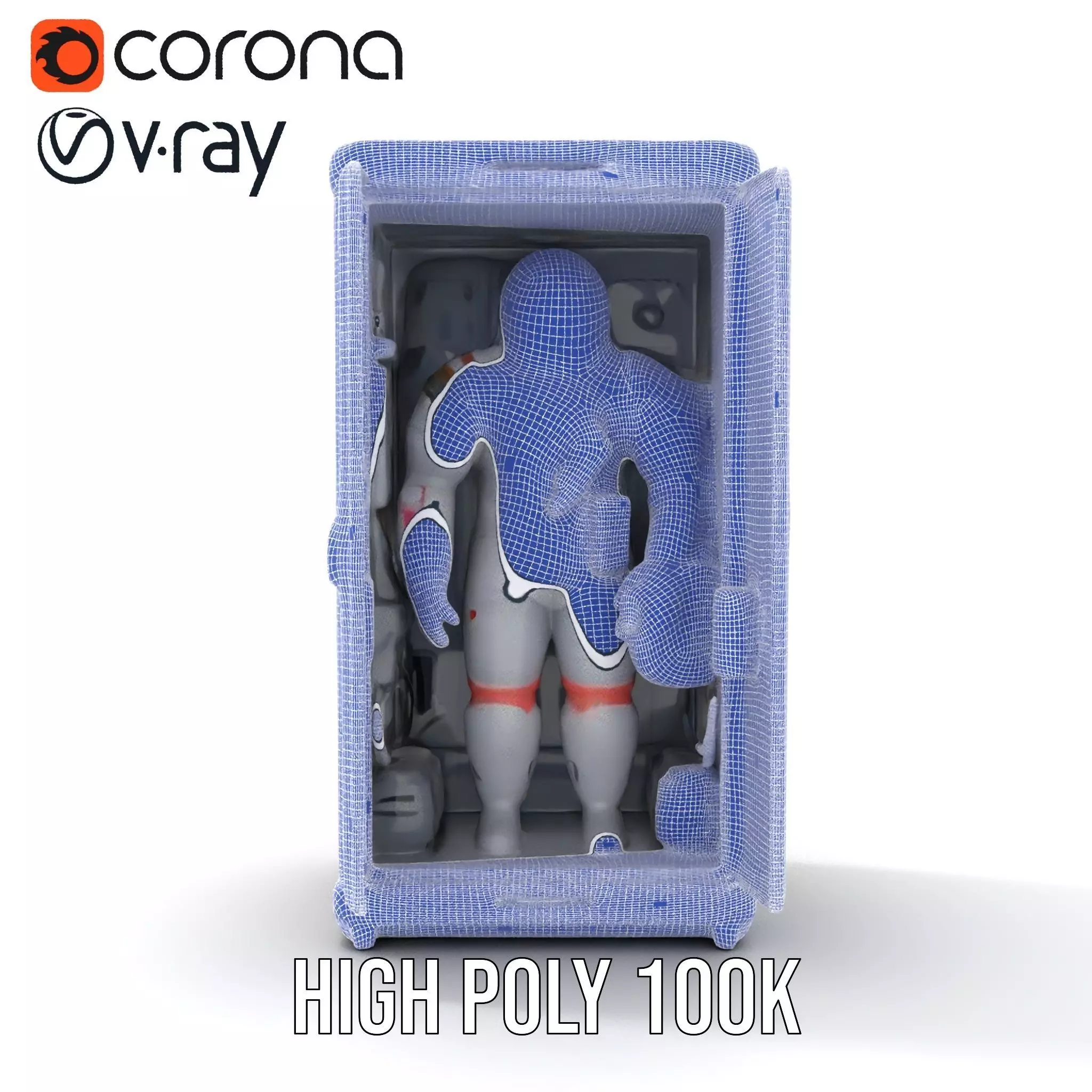 Astronaut Suit in Storage Model Pack Low-poly 3D model_35