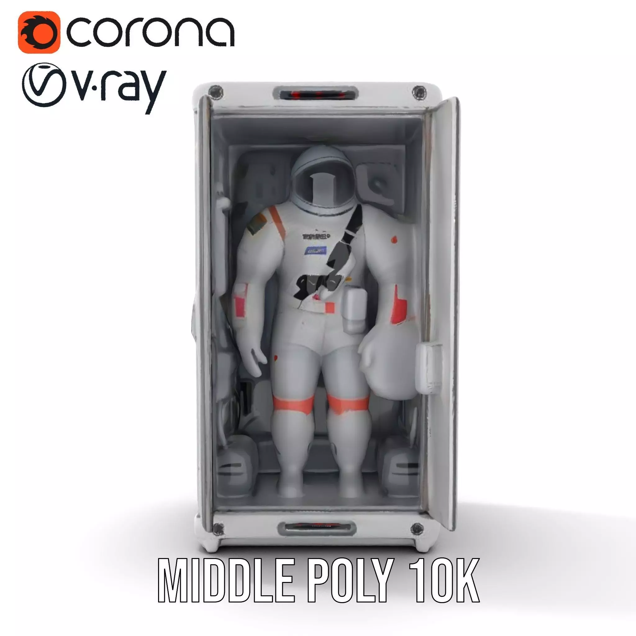 Astronaut Suit in Storage Model Pack Low-poly 3D model_19