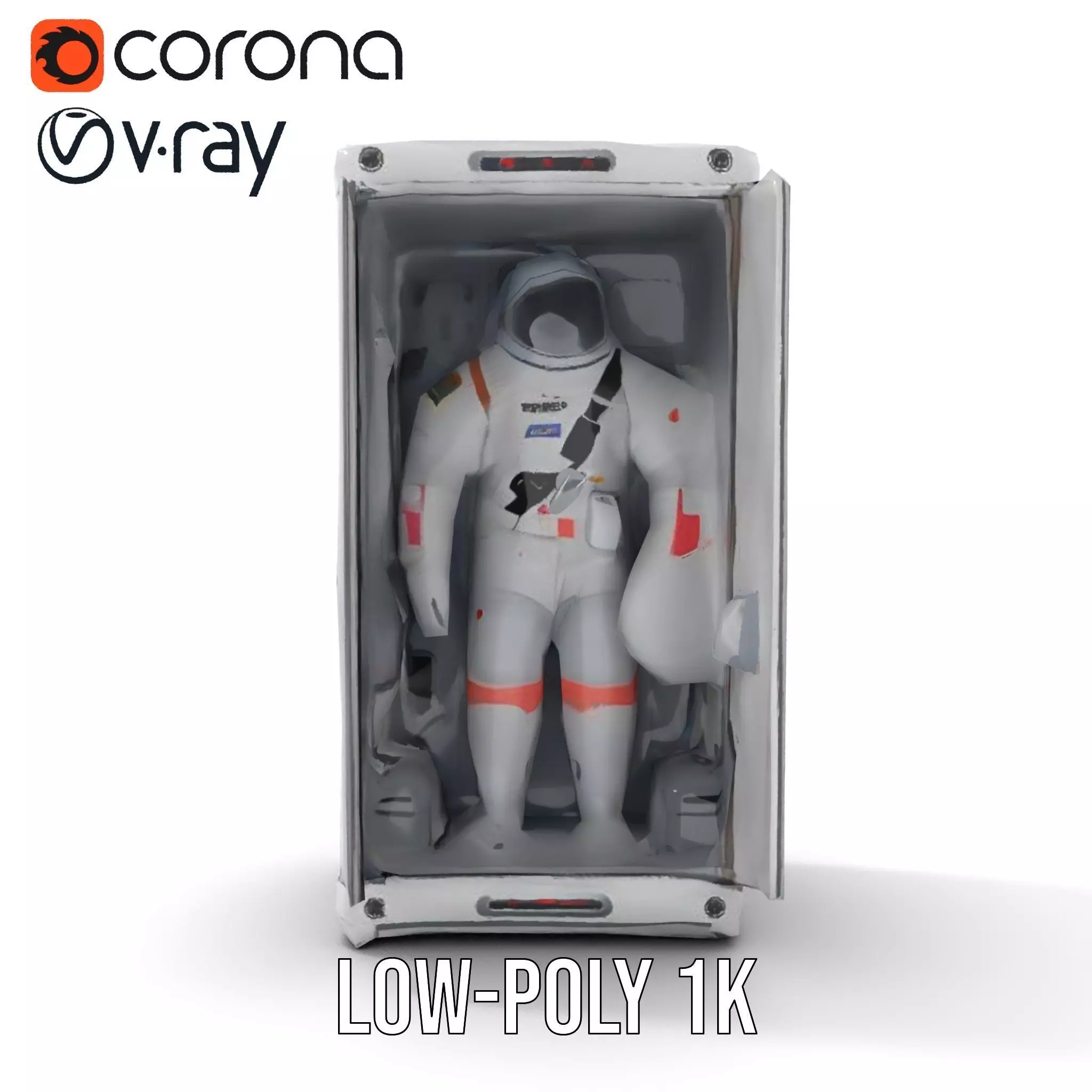 Astronaut Suit in Storage Model Pack Low-poly 3D model_13