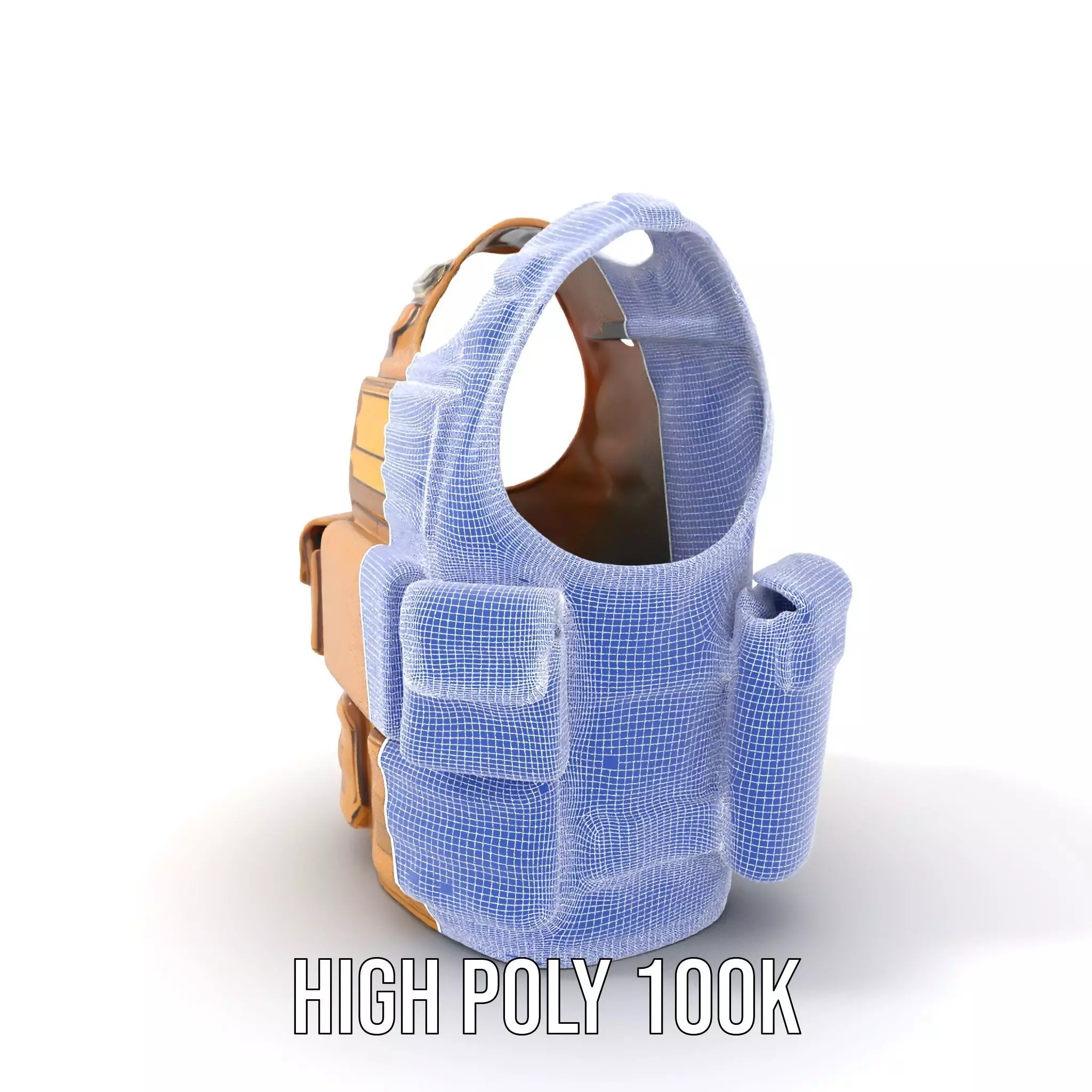 Tactical Vest Model Pack with Pouches and Adjustable Straps Low-poly 3D model_5