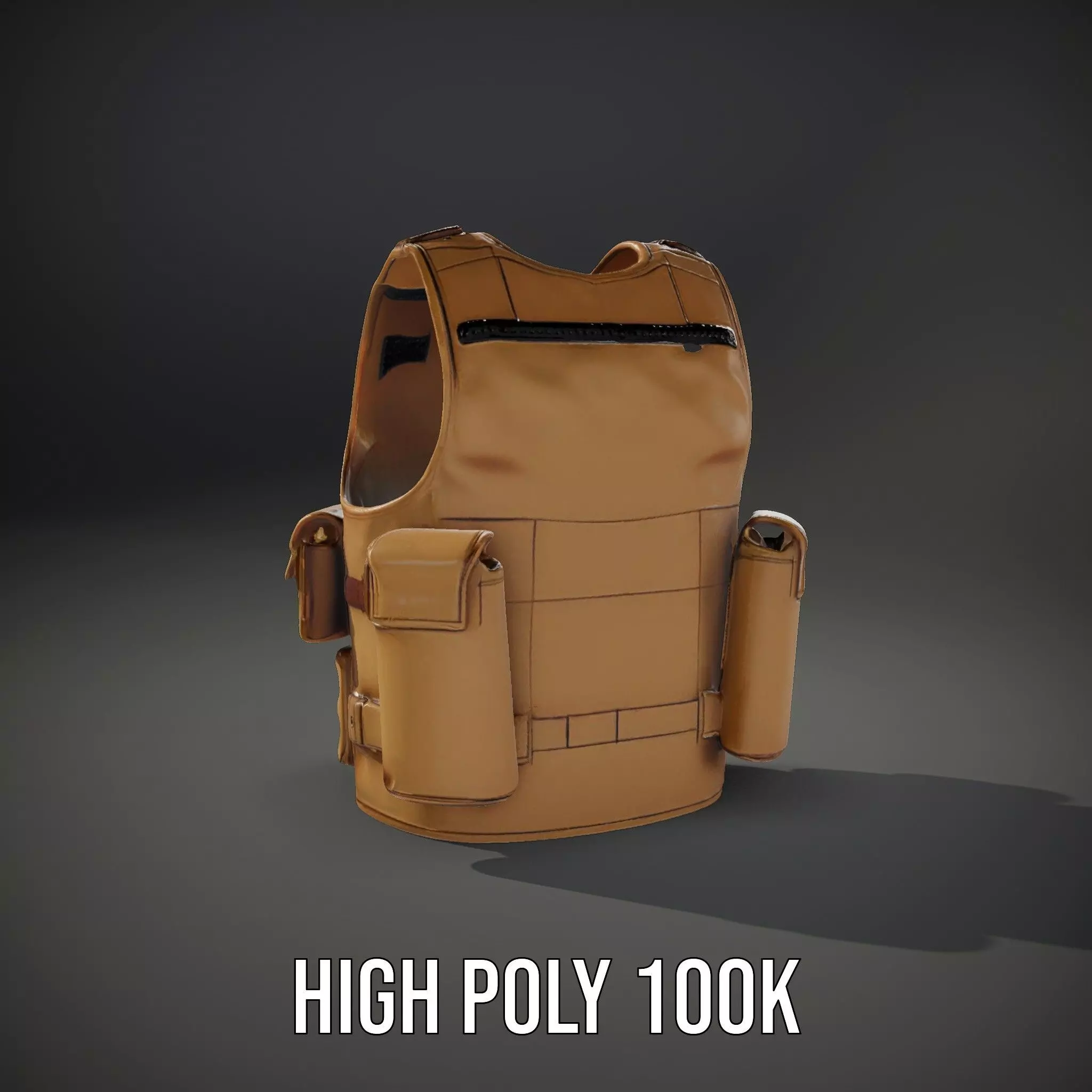 Tactical Vest Model Pack with Pouches and Adjustable Straps Low-poly 3D model_13