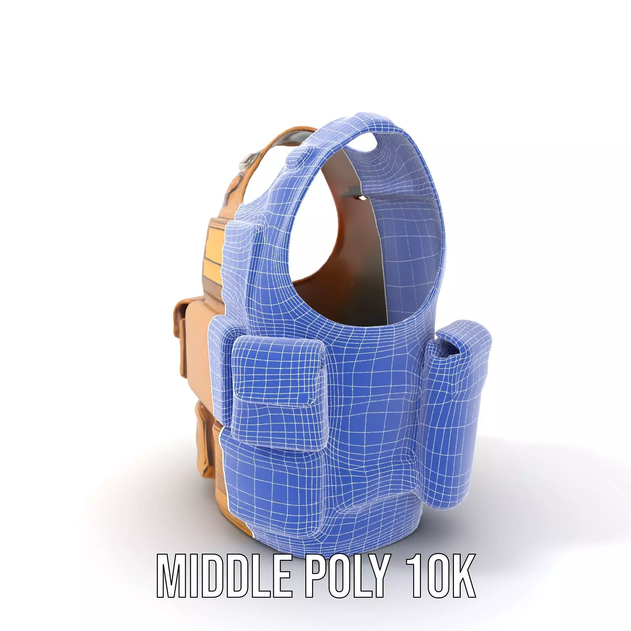 Tactical Vest Model Pack with Pouches and Adjustable Straps Low-poly 3D model_19