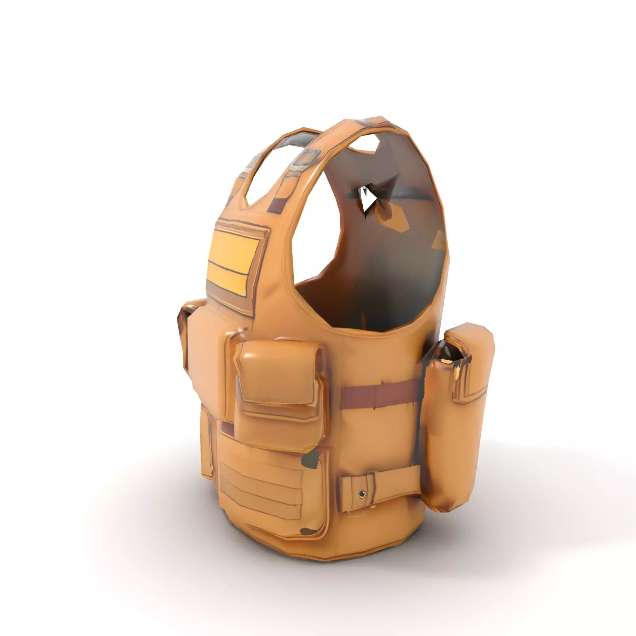 Tactical Vest Model Pack with Pouches and Adjustable Straps Low-poly 3D model_9