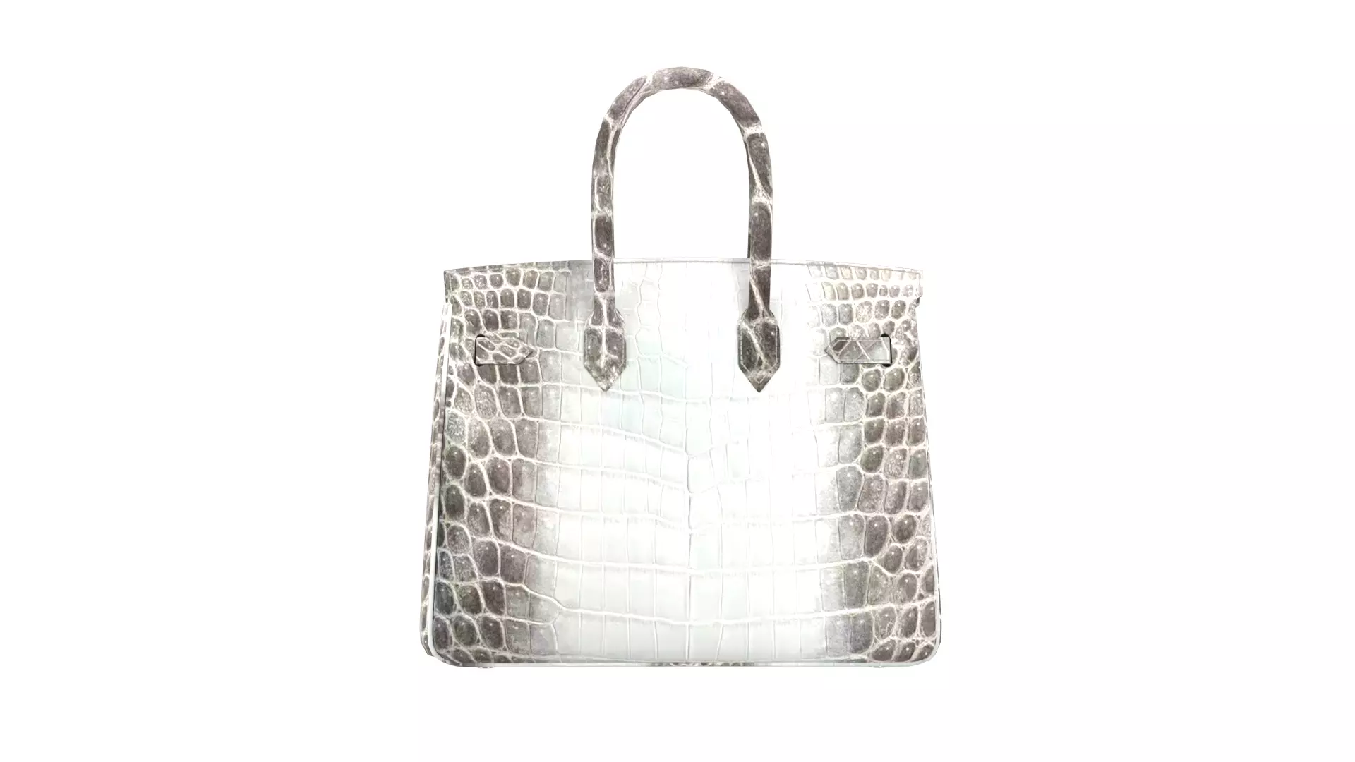 Hermes Albino Crocodile Birkin 30 Style Handbag 3D Model Low-poly 3D model_11