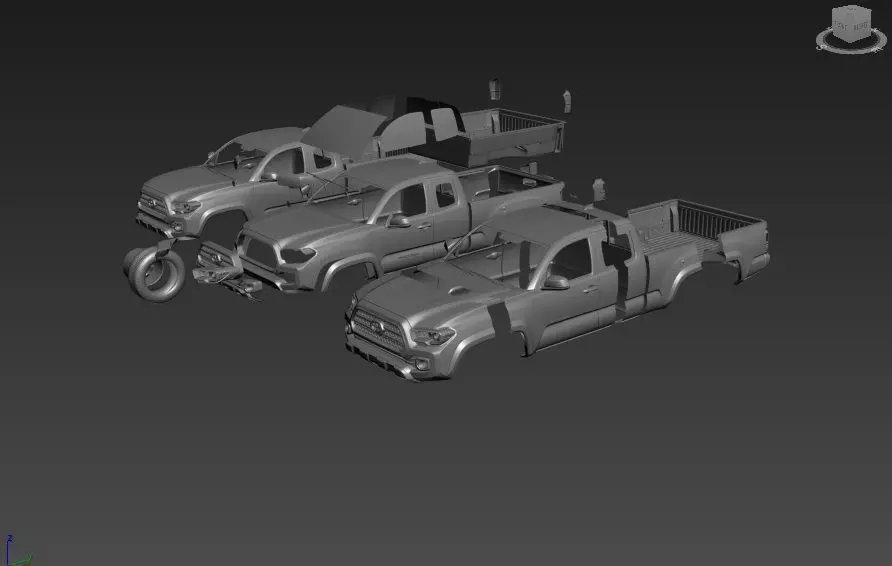TOYOTA TACOMA TRD OFF-ROAD 2017 SEPARATED-READY TO PRINT 3D print model_2