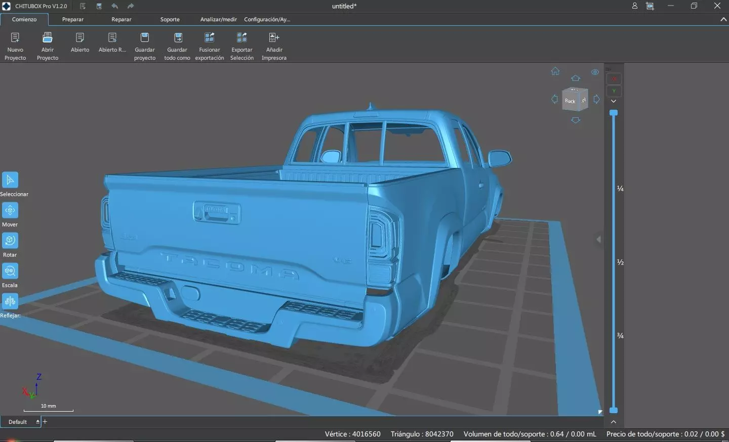 TOYOTA TACOMA TRD OFF-ROAD 2017 SEPARATED-READY TO PRINT 3D print model_6