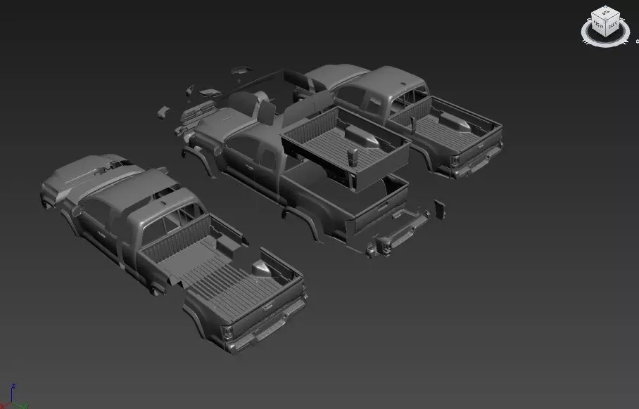 TOYOTA TACOMA TRD OFF-ROAD 2017 SEPARATED-READY TO PRINT 3D print model_1