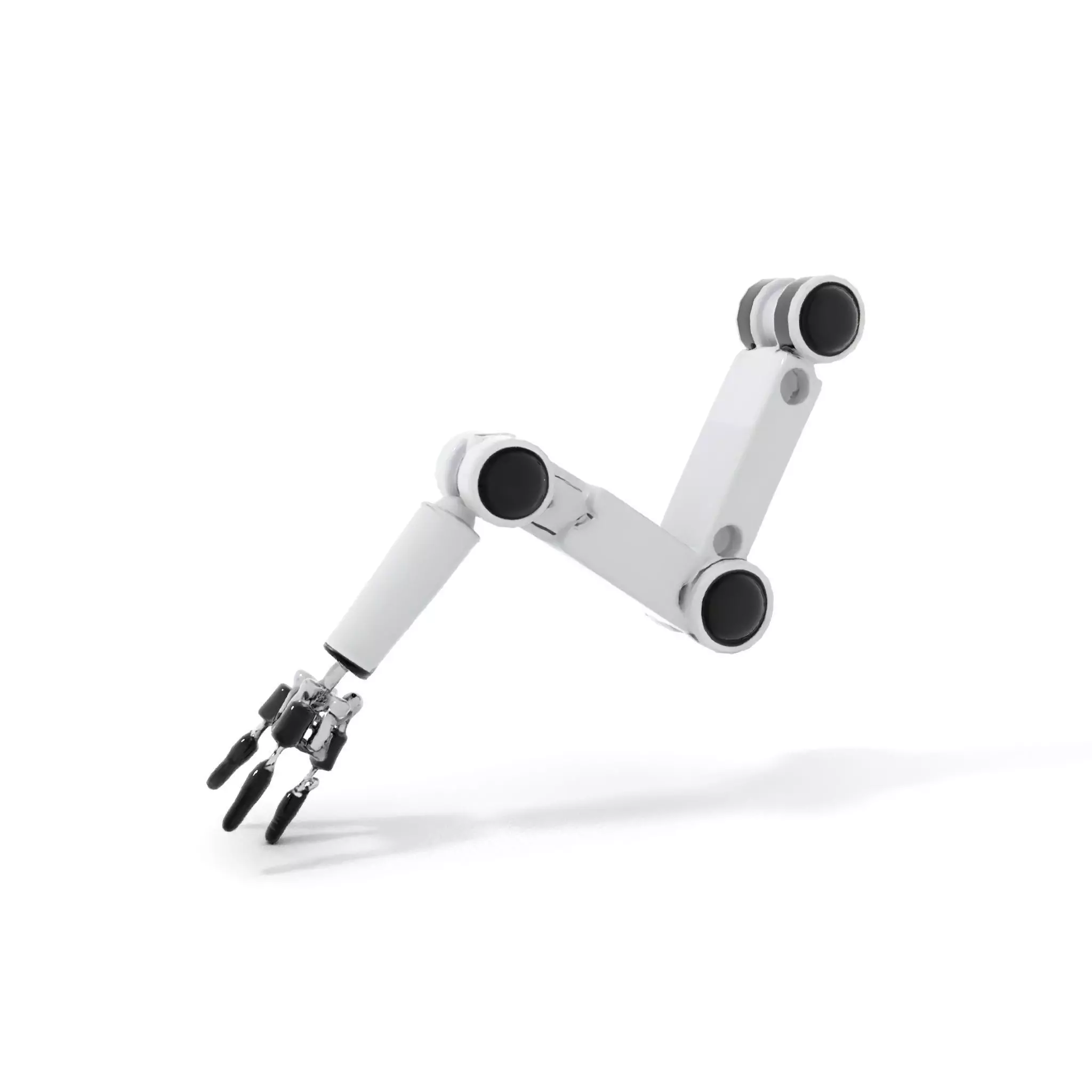 Futuristic Robotic Arm Model Pack with Articulated Joints Low-poly 3D model_7