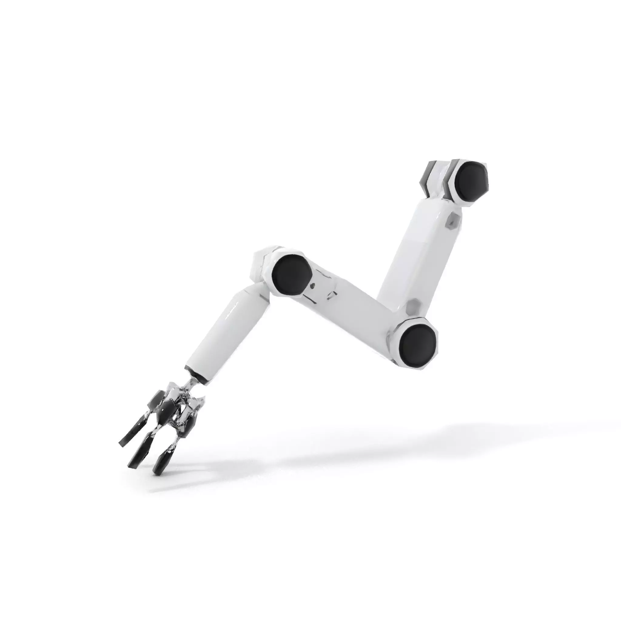 Futuristic Robotic Arm Model Pack with Articulated Joints Low-poly 3D model_8