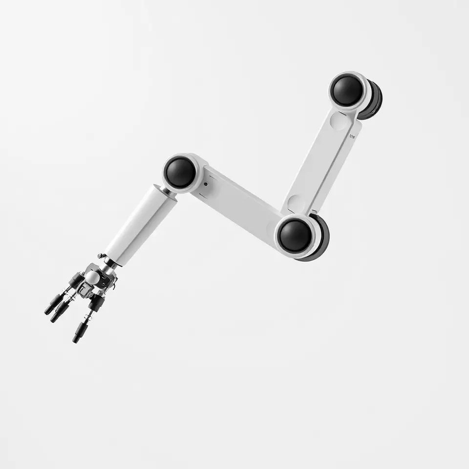 Futuristic Robotic Arm Model Pack with Articulated Joints Low-poly 3D model_3