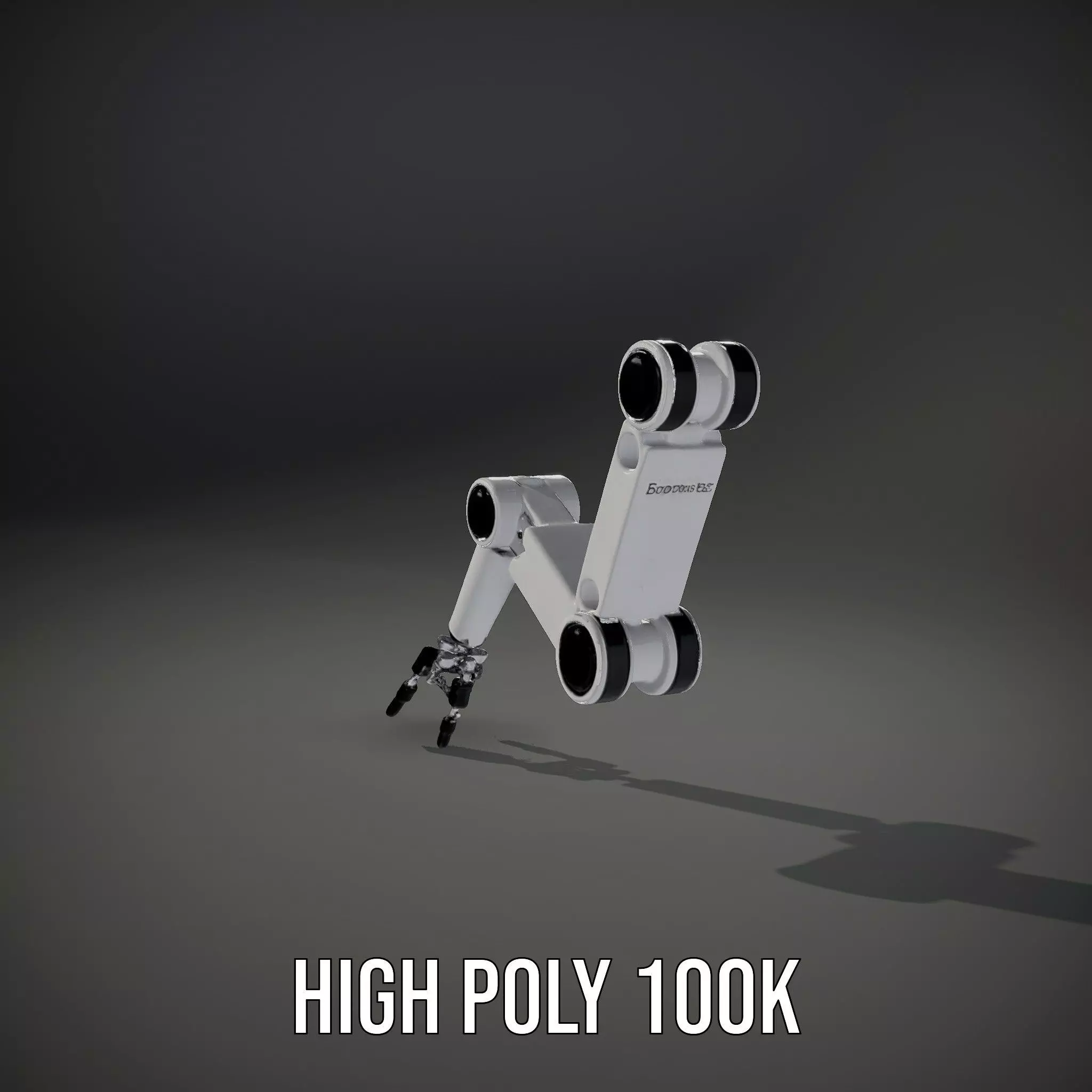 Futuristic Robotic Arm Model Pack with Articulated Joints Low-poly 3D model_9