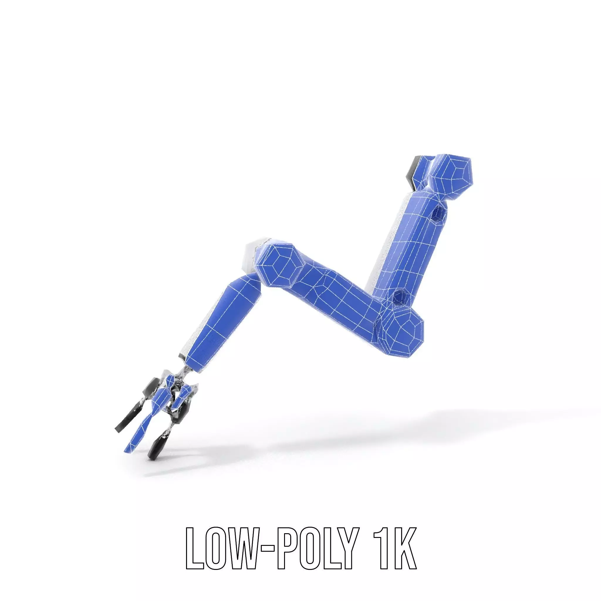 Futuristic Robotic Arm Model Pack with Articulated Joints Low-poly 3D model_26
