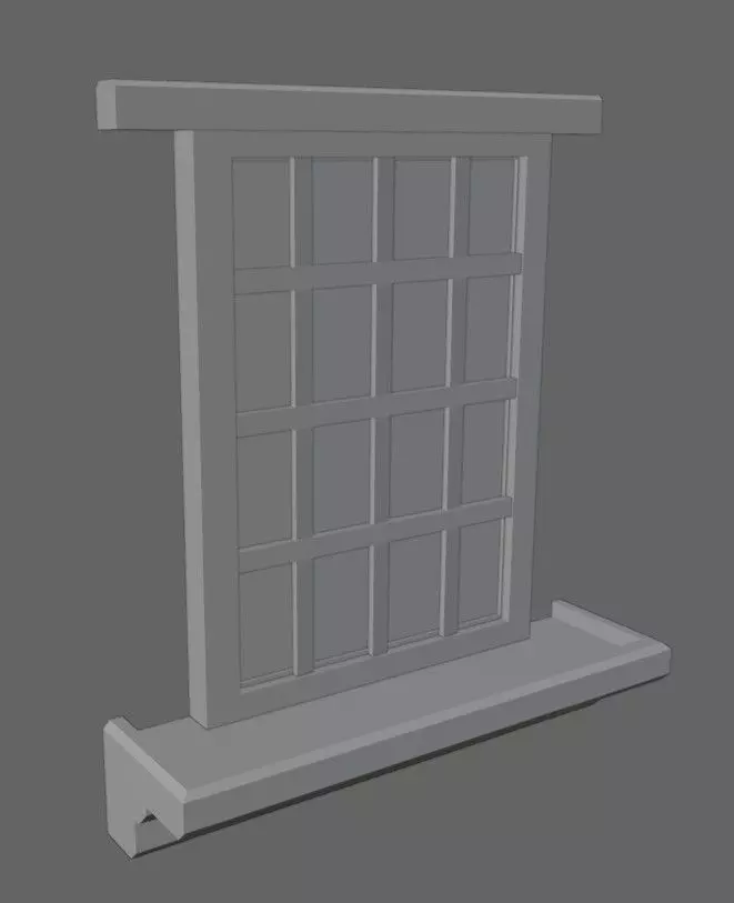 Window  3D model  low-poly Low-poly 3D model_4