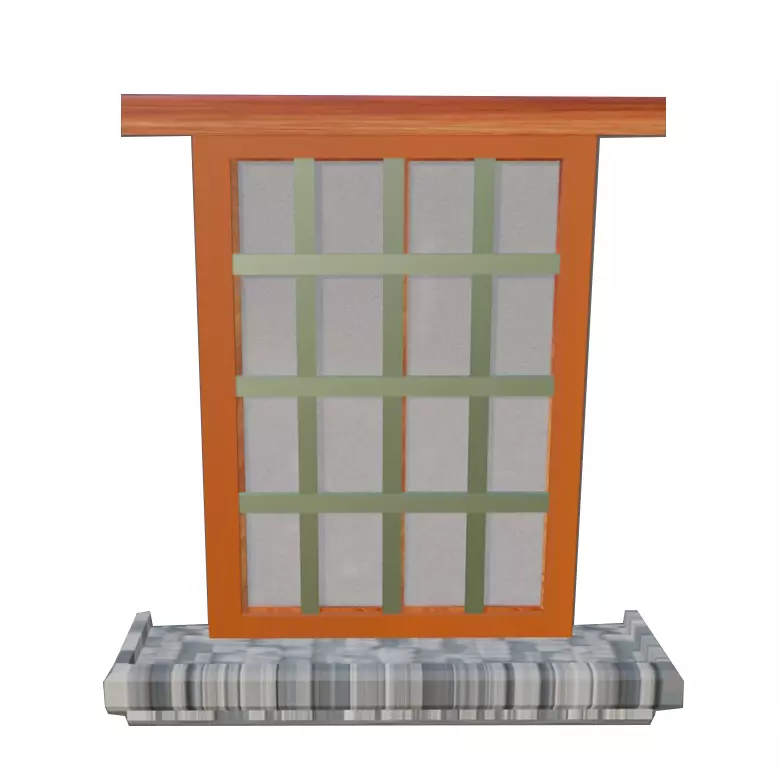 Window  3D model  low-poly Low-poly 3D model_3