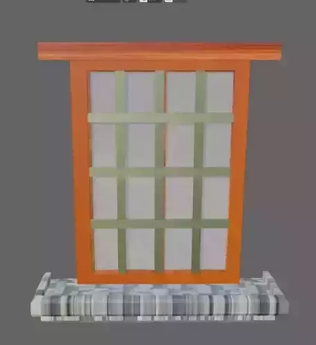 Window  3D model  low-poly
