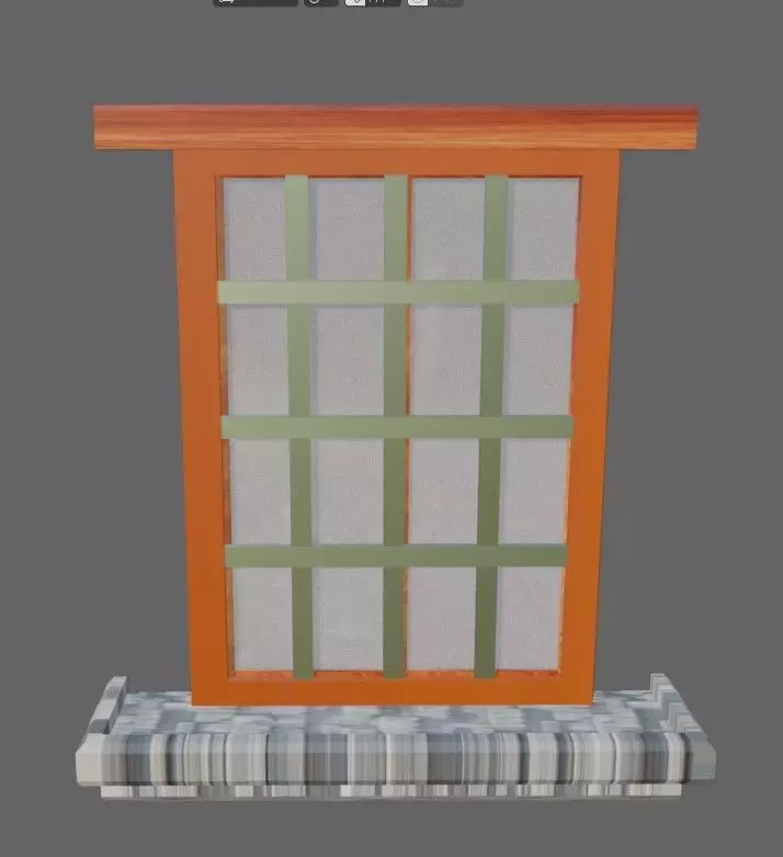 Window  3D model  low-poly Low-poly 3D model_0