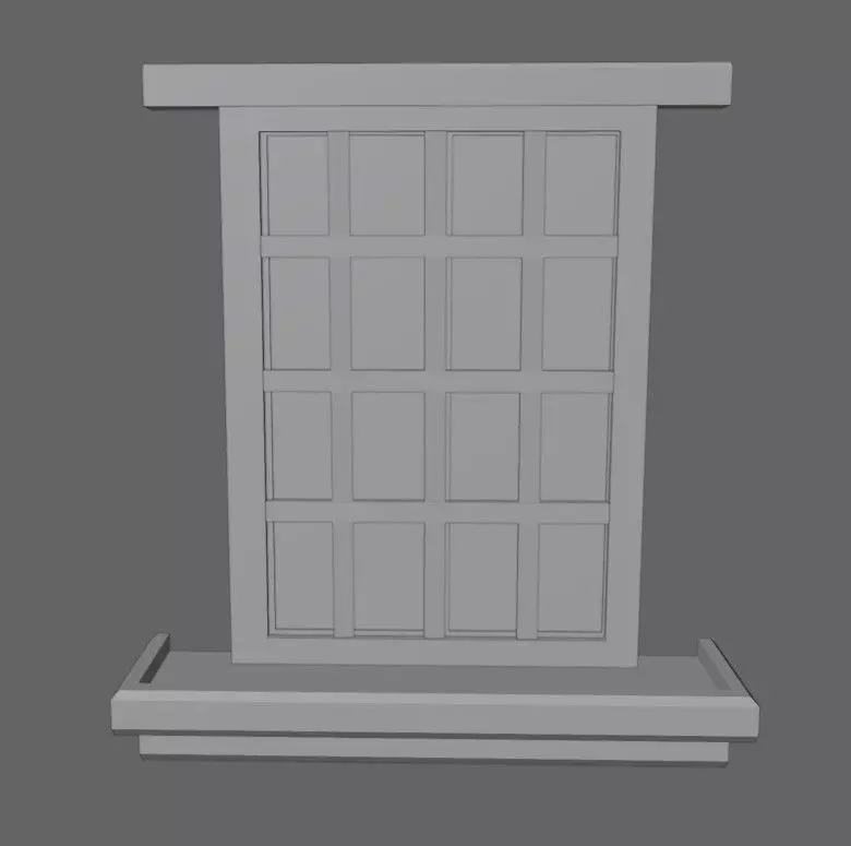 Window  3D model  low-poly Low-poly 3D model_5