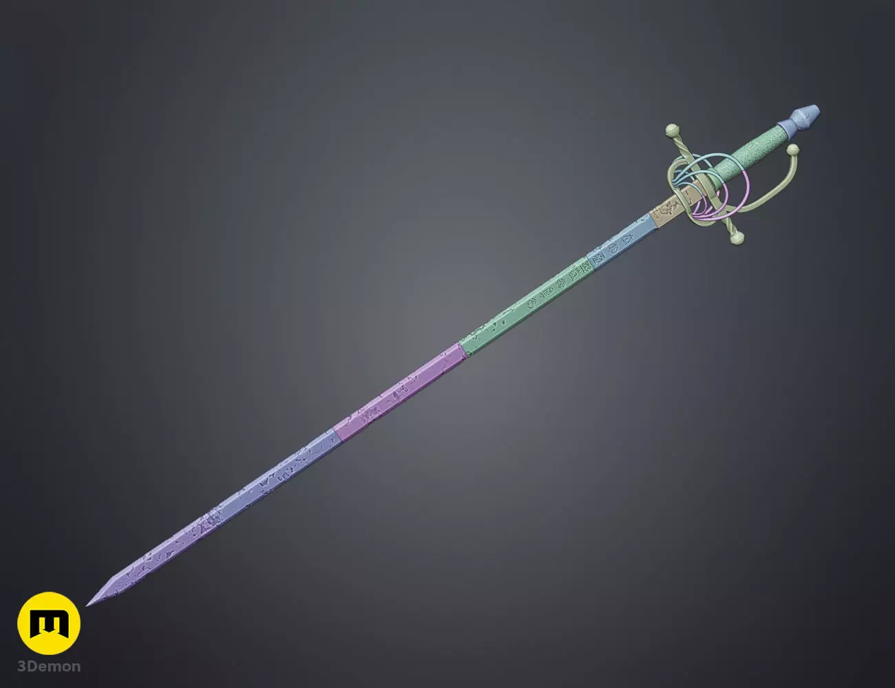 Expedition 33 Maelle Sword - Maellum Rapier 3D print model_15