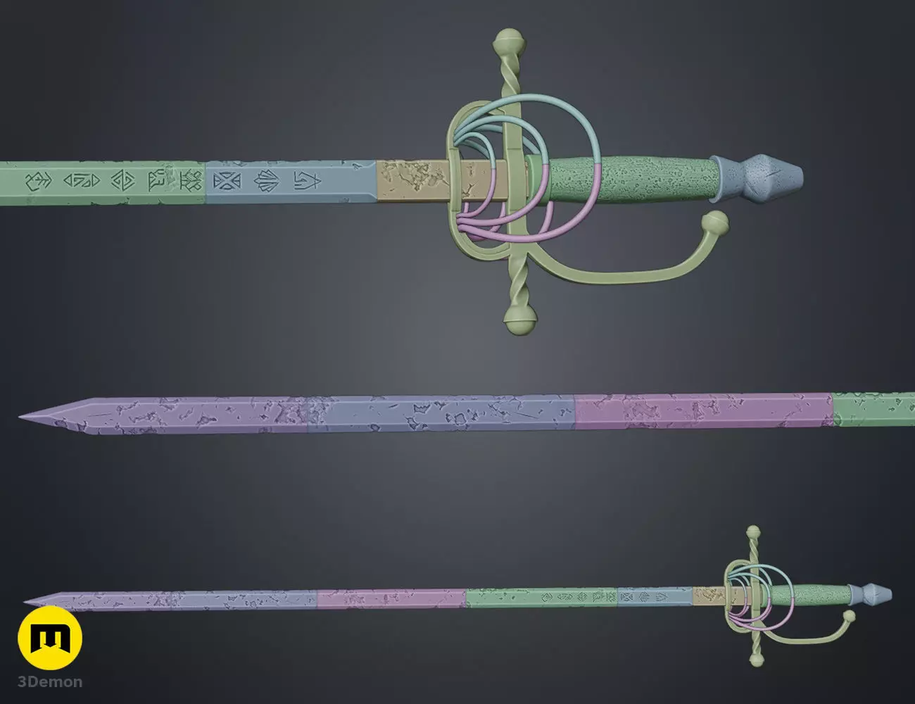 Expedition 33 Maelle Sword - Maellum Rapier 3D print model_3