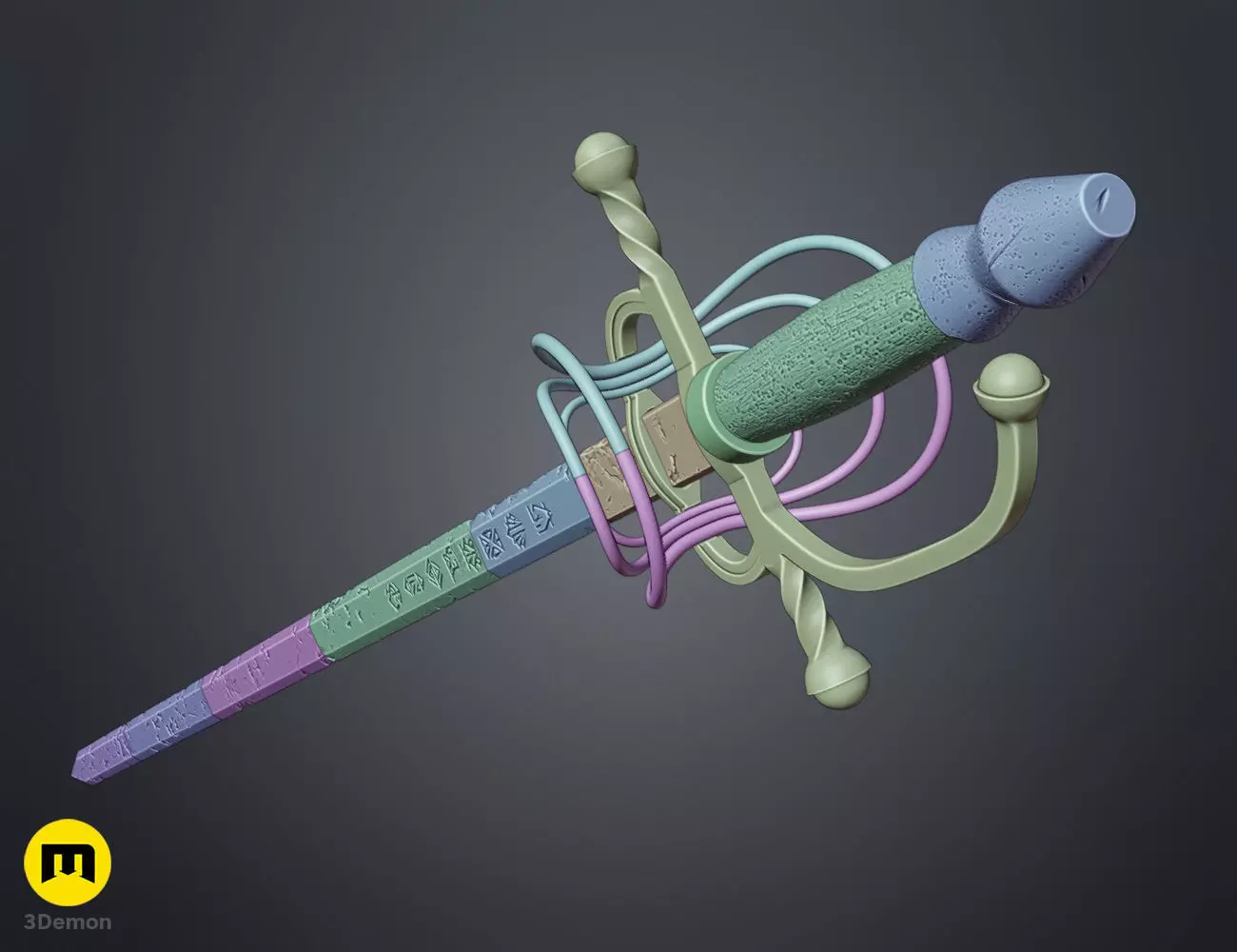 Expedition 33 Maelle Sword - Maellum Rapier 3D print model_10