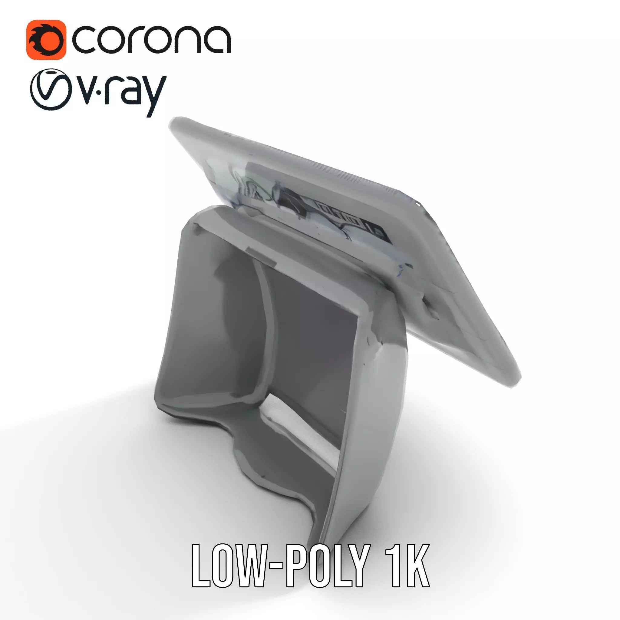 Tablet Stand Display Model Pack Low-poly 3D model_8