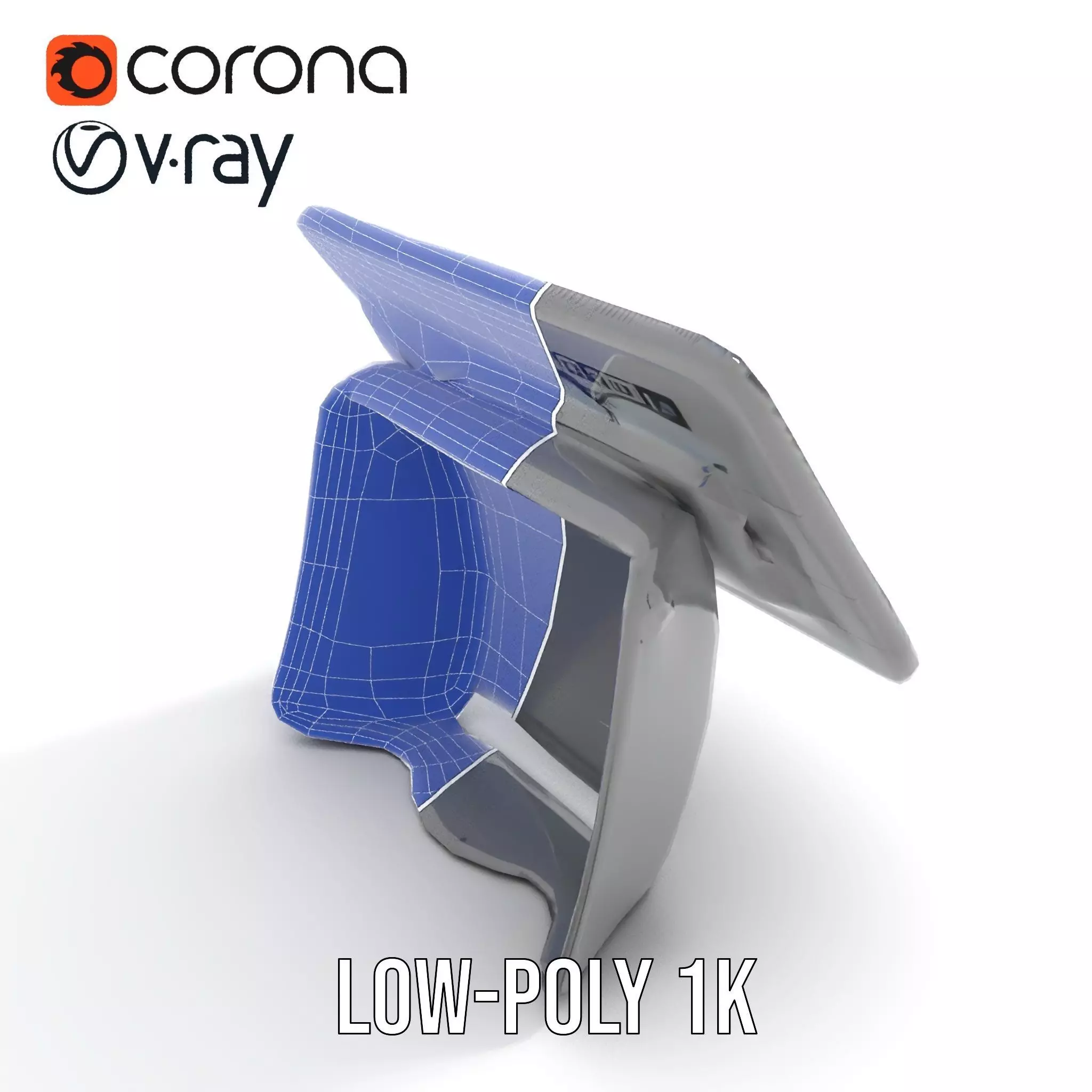 Tablet Stand Display Model Pack Low-poly 3D model_29