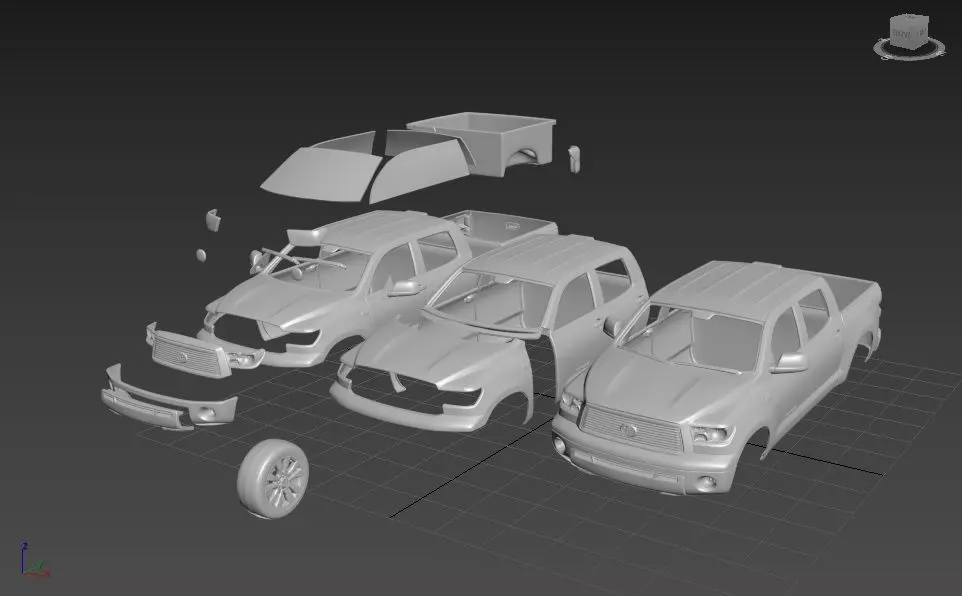 TOYOTA TUNDRA 2011 SEPARATED-READY TO PRINT 3D print model