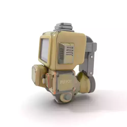 Retro Futuristic Wrist Gadget model pack with Interactive Screen Low-poly 3D model