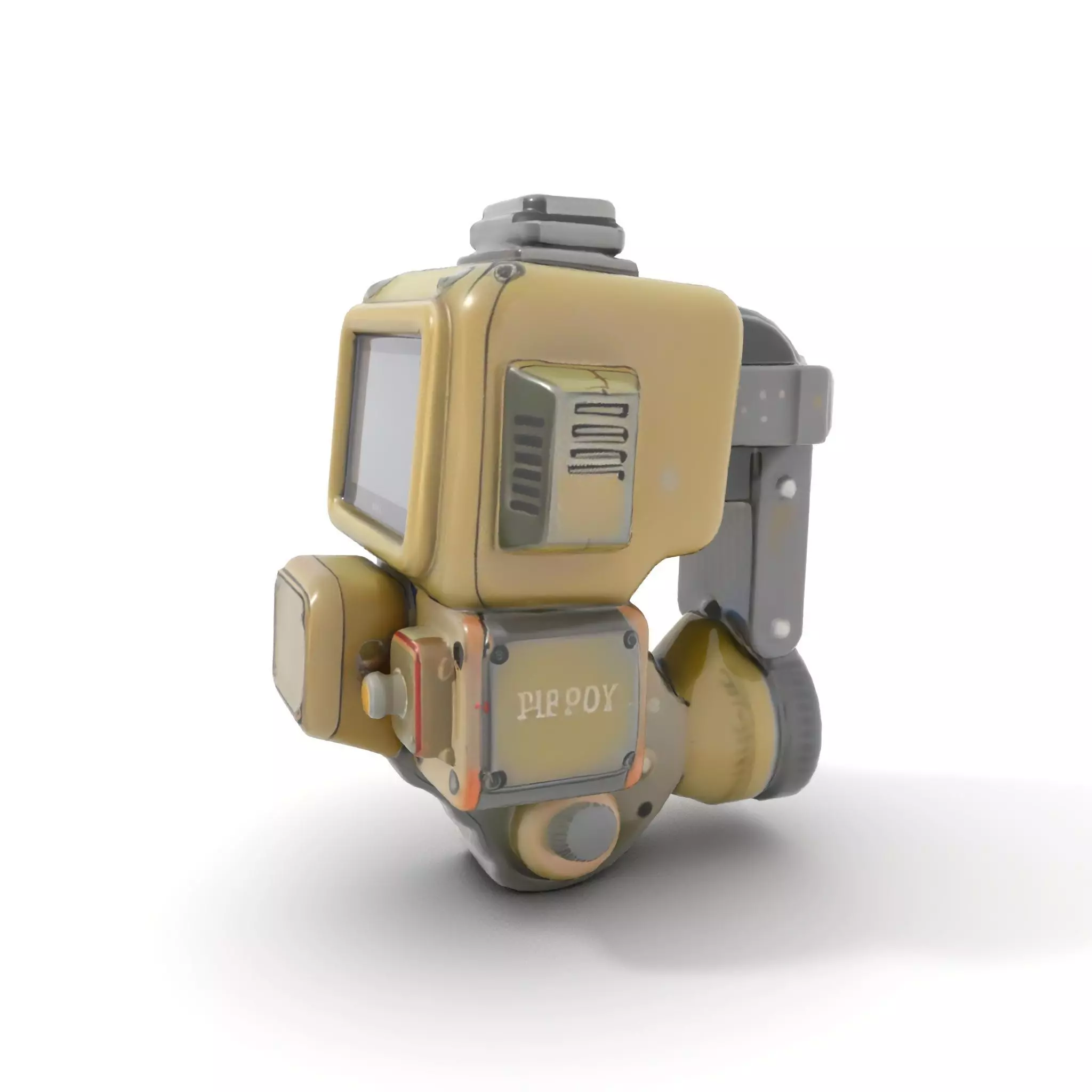 Retro Futuristic Wrist Gadget model pack with Interactive Screen Low-poly 3D model_21