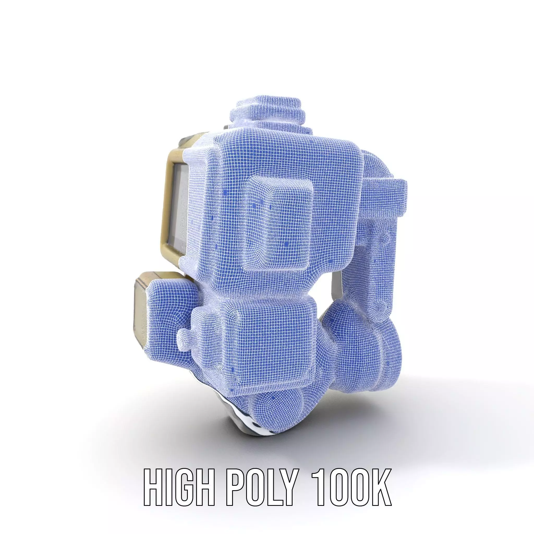 Retro Futuristic Wrist Gadget model pack with Interactive Screen Low-poly 3D model_4