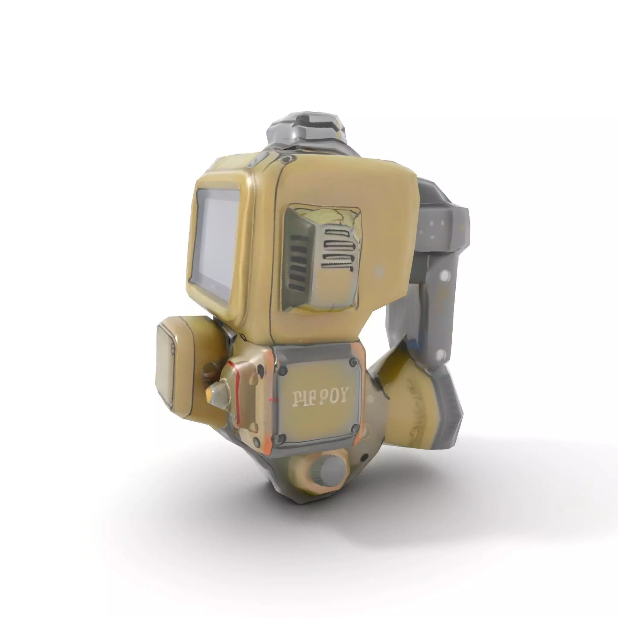 Retro Futuristic Wrist Gadget model pack with Interactive Screen Low-poly 3D model_11